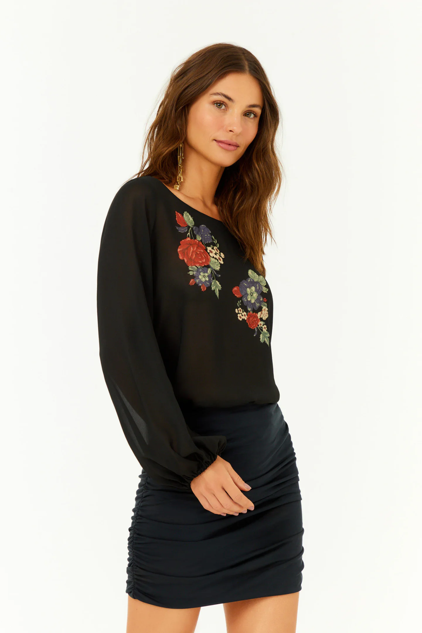 Blusa Manga Longa Ggt Estampa Ameli