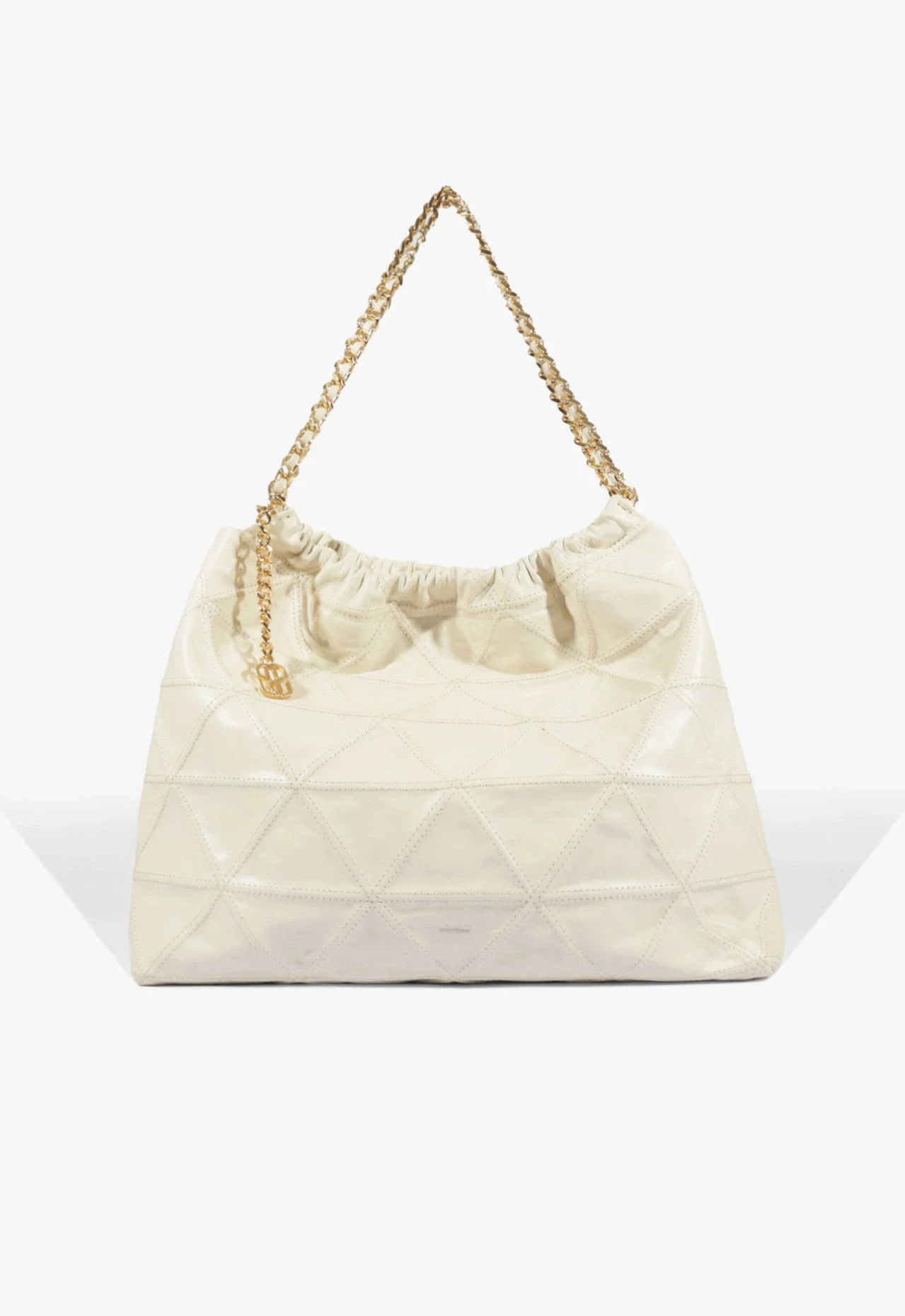 Bolsa Hobo Anne Média Couro Branca