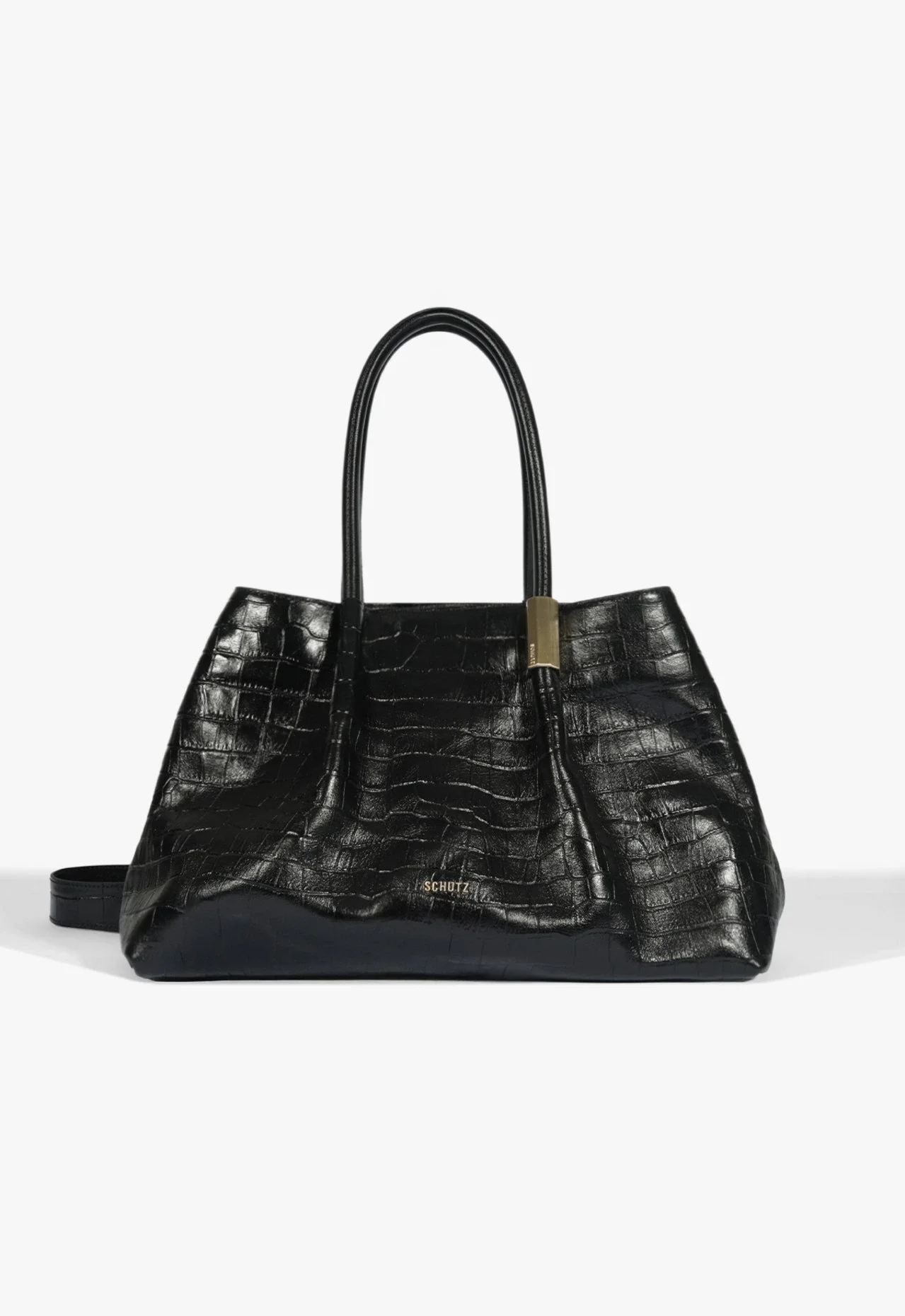 Bolsa Shopping Margot Grande Couro Preto
