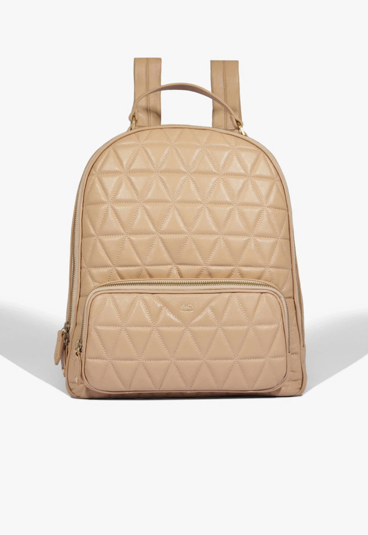 Mochila New 944 Matelassê Couro Bege