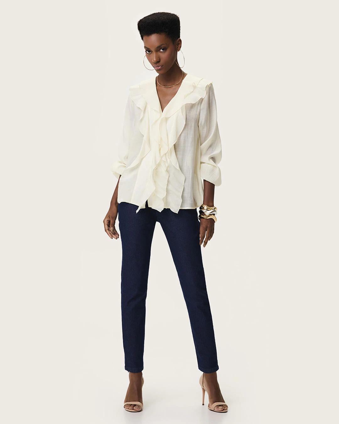 Calça Feminina Cigarrete Cintura Média Jeans Com Elastano - ENFIM