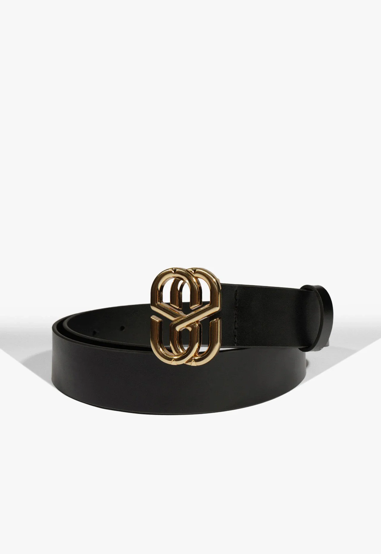 Cinto Emblem Couro Preto