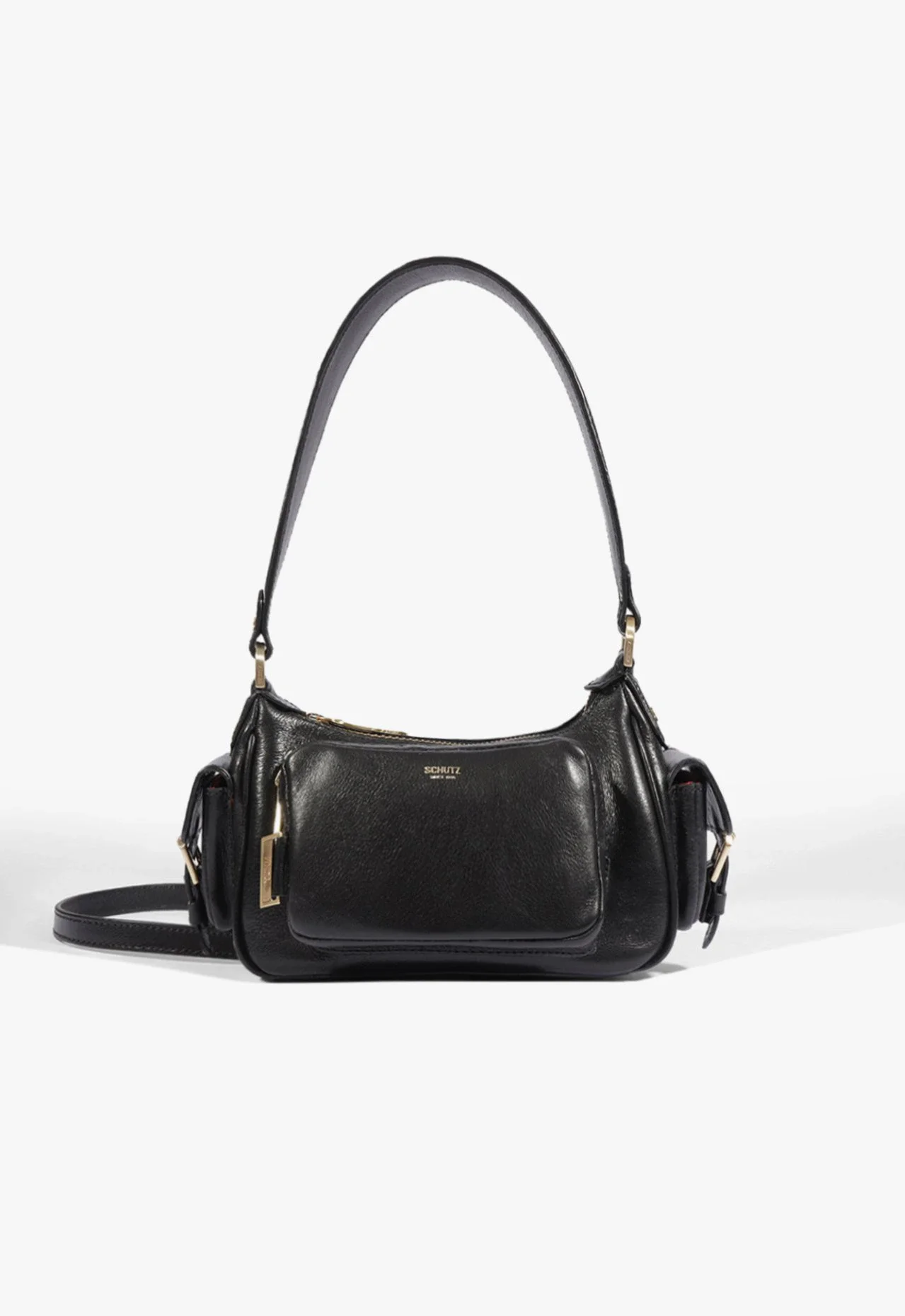 Bolsa Hobo Eddie Média Couro Preta