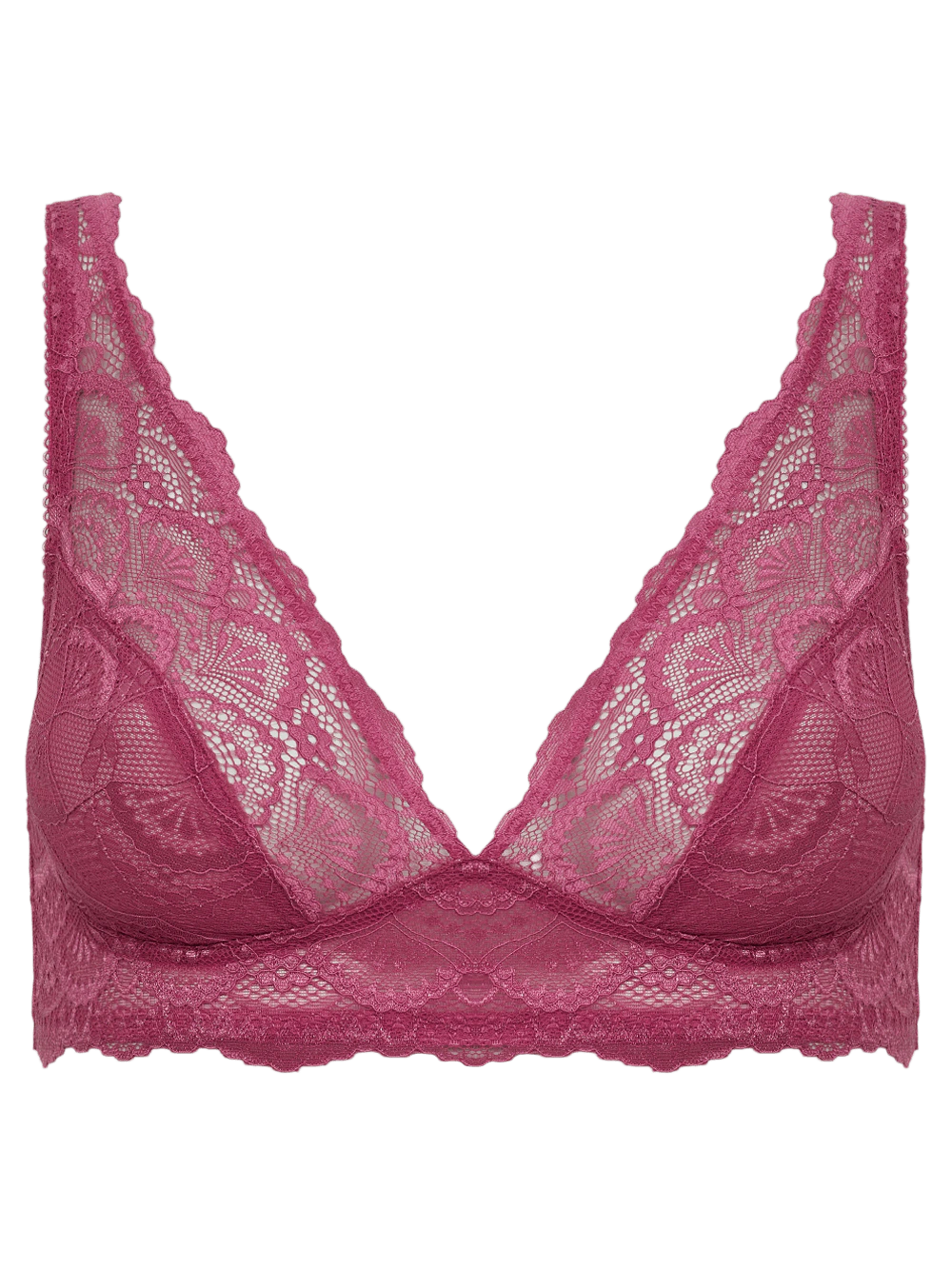 Sutiã Triângulo Renda Shiny Love Rosa Malaga
