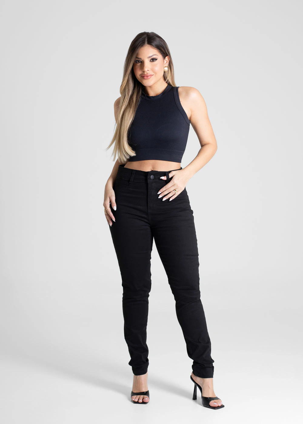 Calça Sarja Sawary Levanta Bumbum - 280572 PRETO