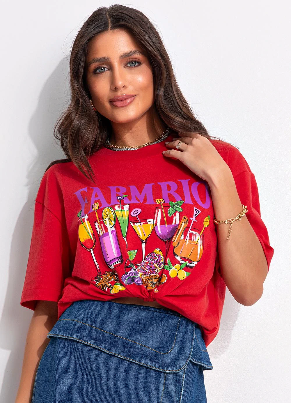 Farm - T-Shirt Média Drinks Farm Rio Vermelho
