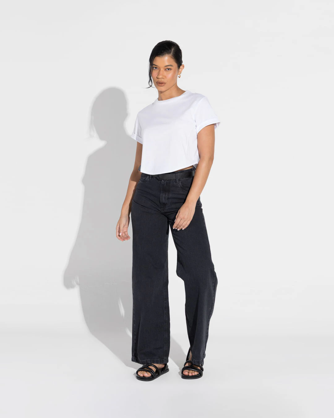 Camiseta Cropped Algodão Pima Feminina