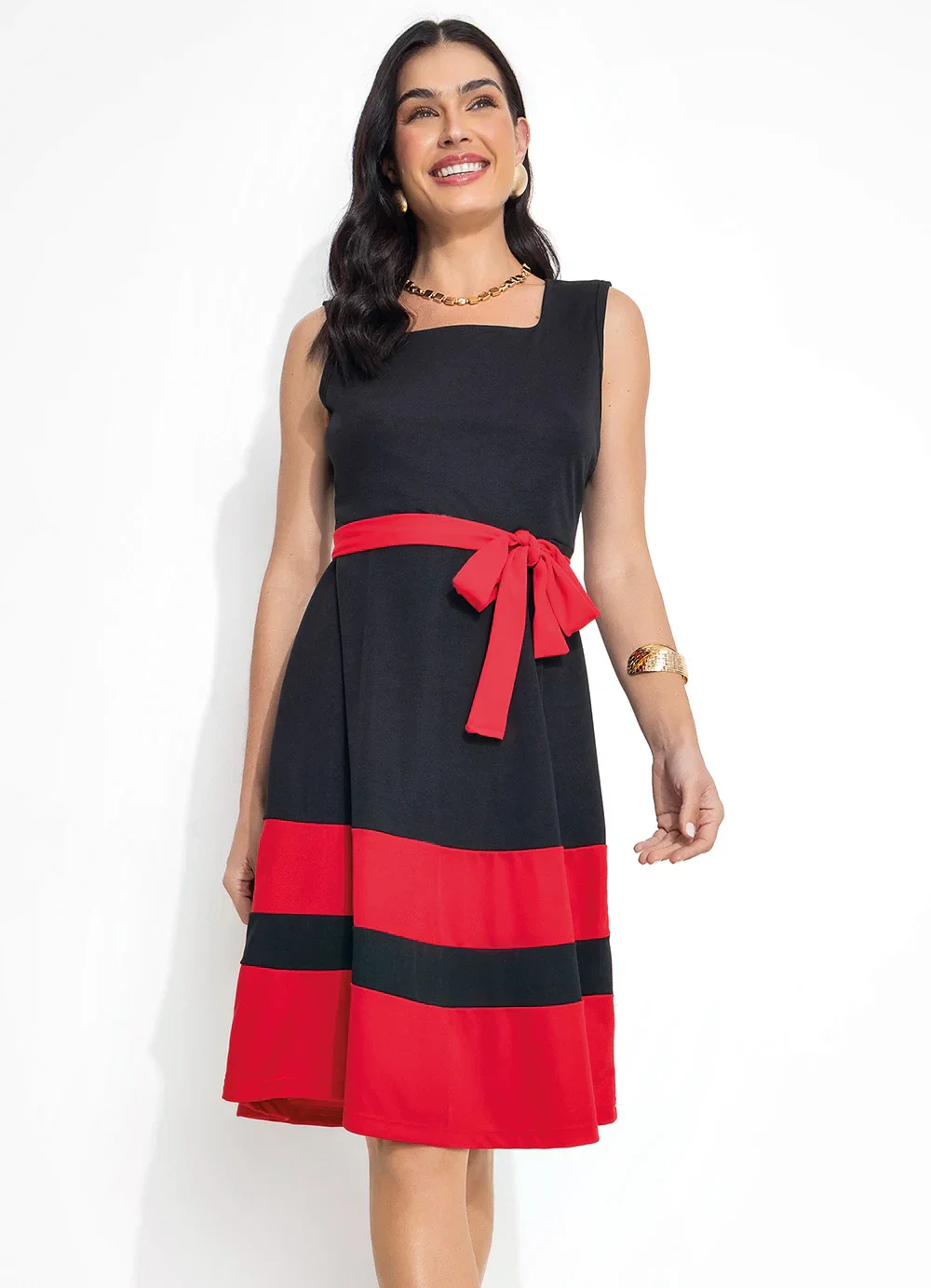 Rosalie - Vestido Preto e Vermelho