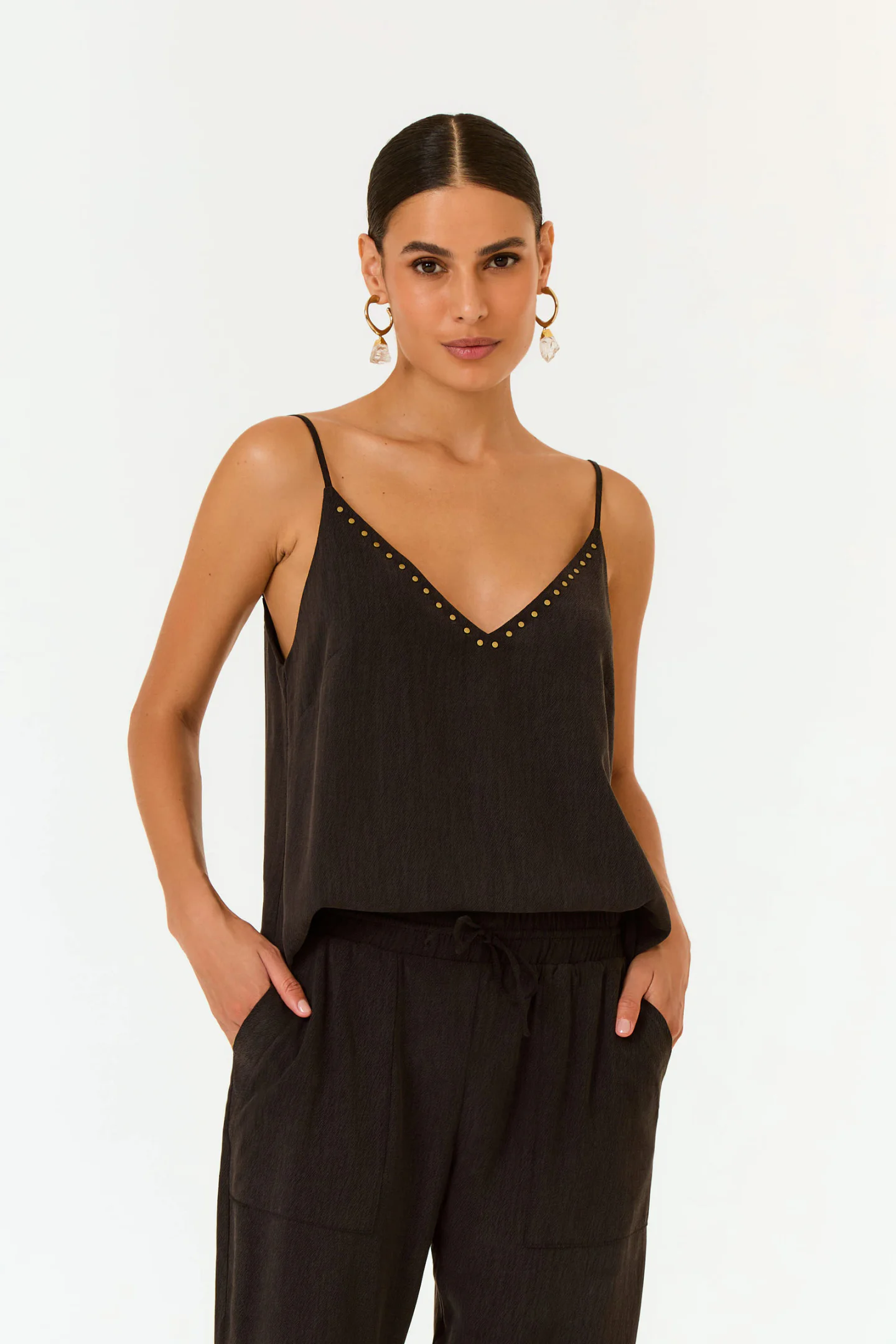 Blusa Decote v Tachas
