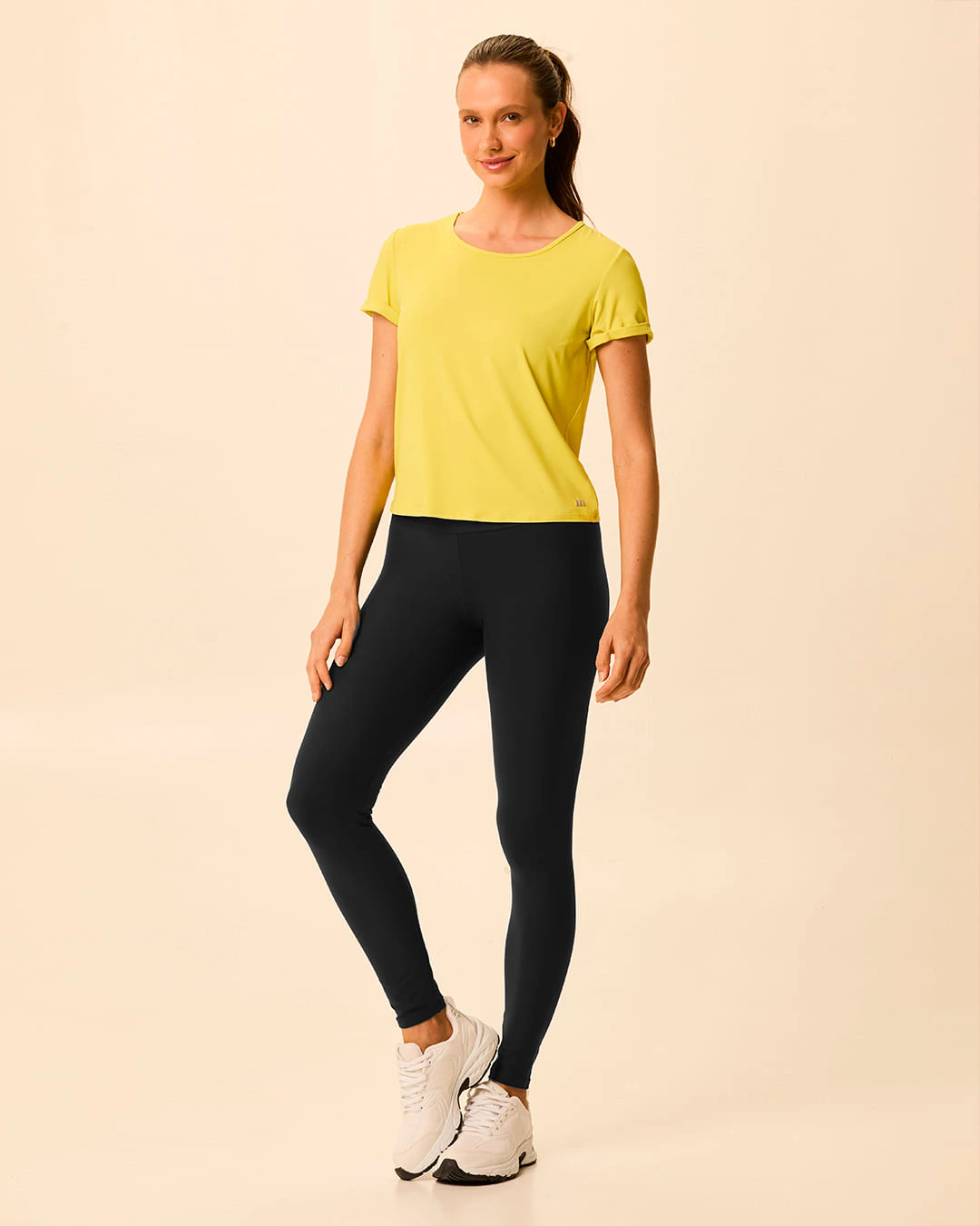 Calça Legging Esportiva Feminina Em Malha Com Proteção UV50+ Malwee Active