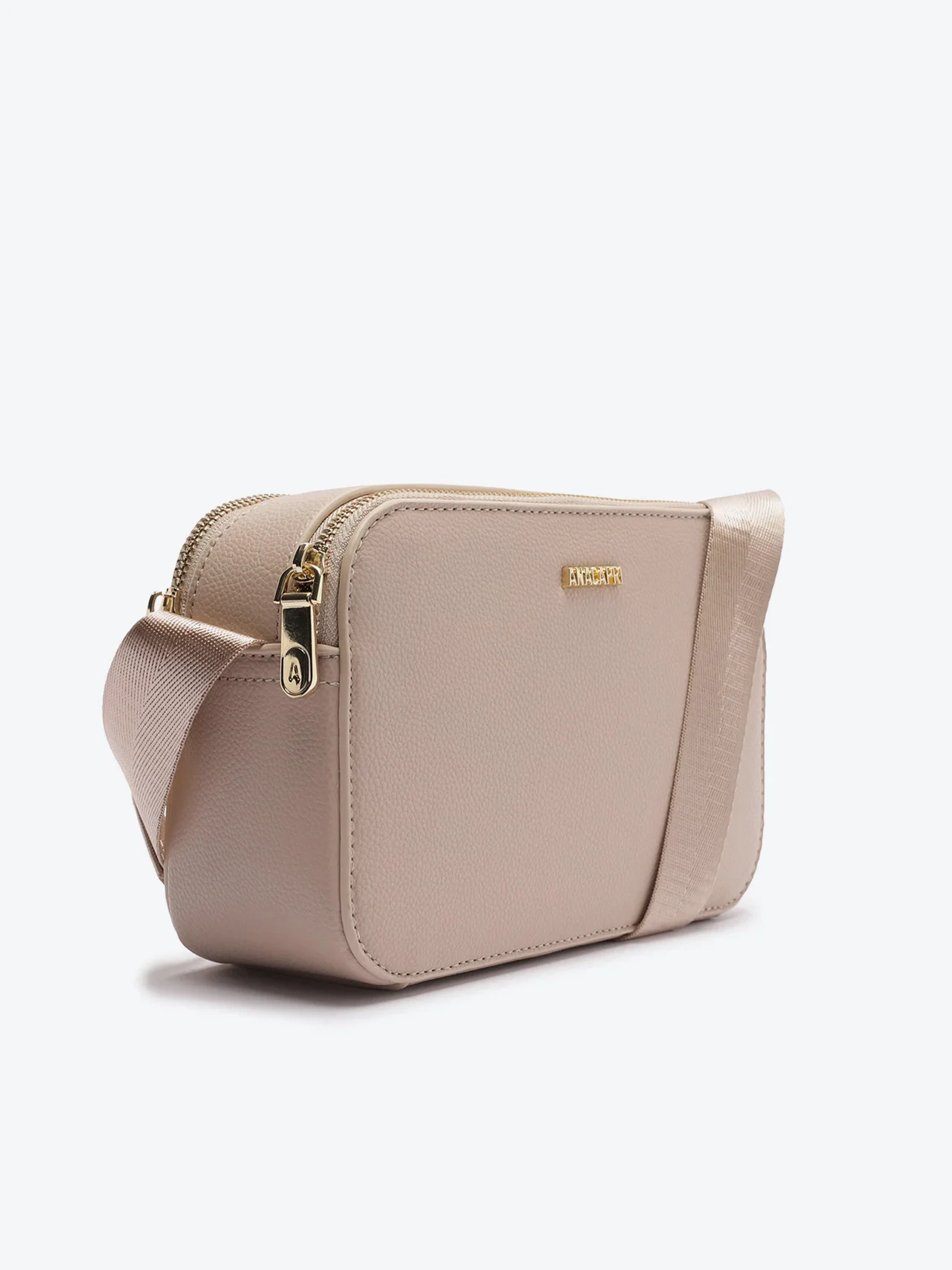 Bolsa Tiracolo Média Estruturada Gorgurão Cinza