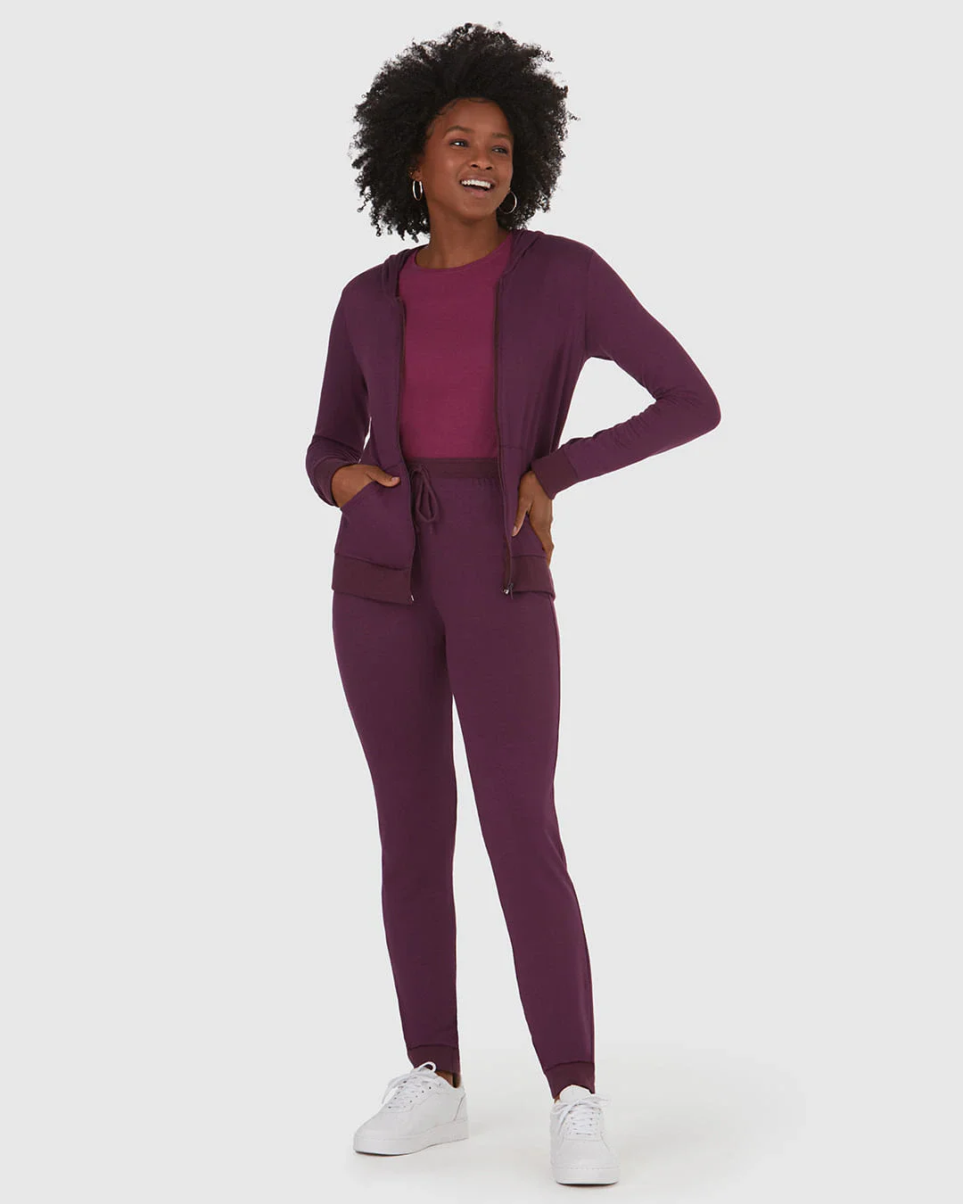 Calça Básica Feminina Jogger Em Moletinho De Viscose