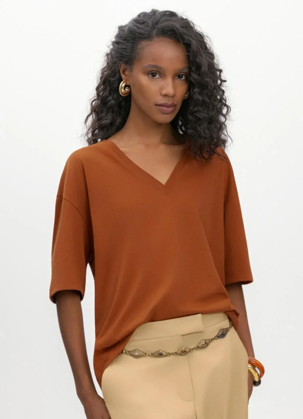 Essendi - Blusa Feminina em Malha Marrom