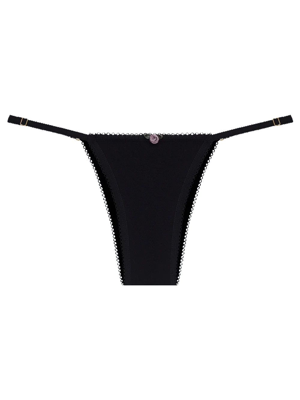 Calcinha String Regular Back Algodão Pop Rose Preto