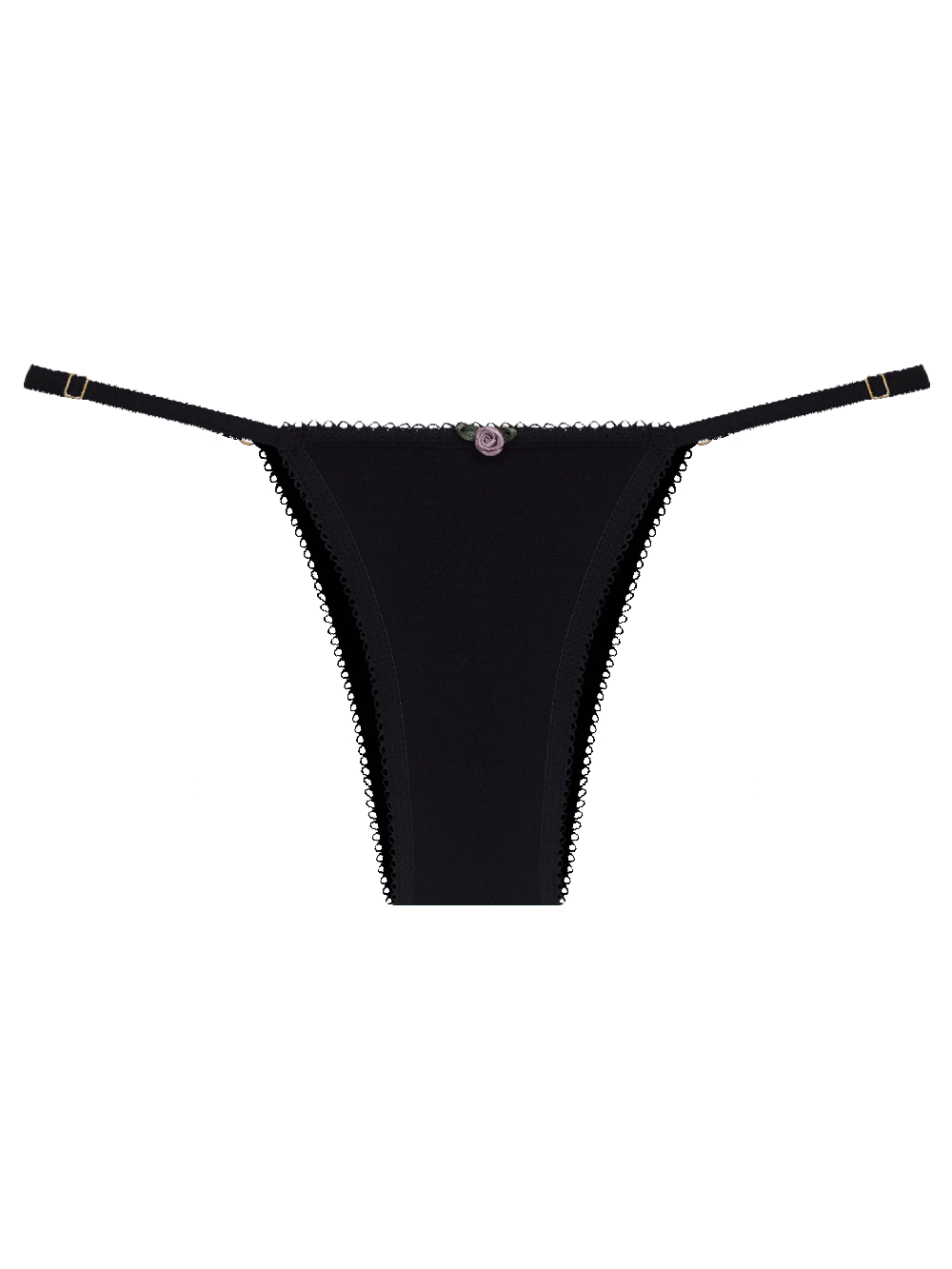 Calcinha String Regular Back Algodão Pop Rose Preto