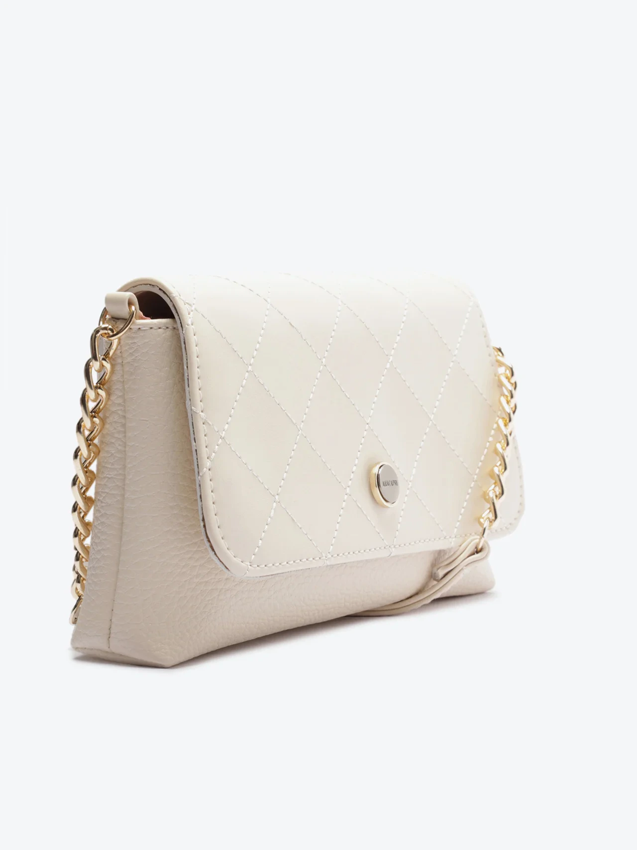 Bolsa Tiracolo Média Pespontos Branco Off