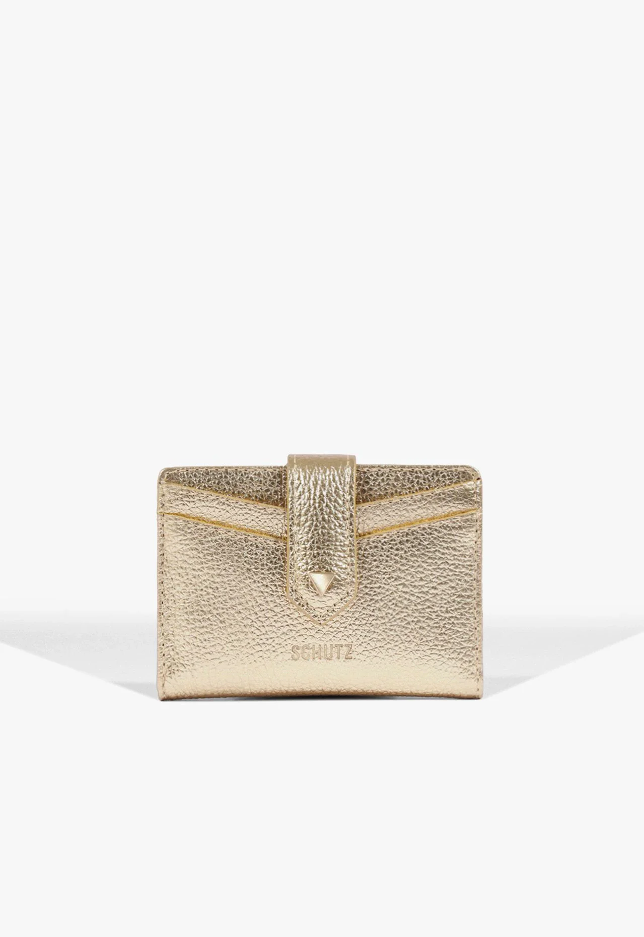 Porta Cartão Hellen Couro Dourado