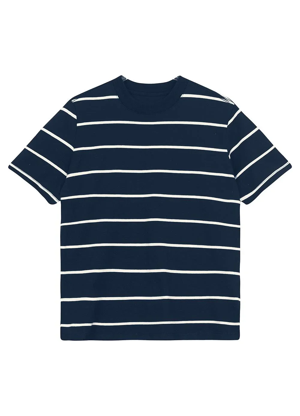 Malwee - Camiseta Feminina Listrada Azul Marinho