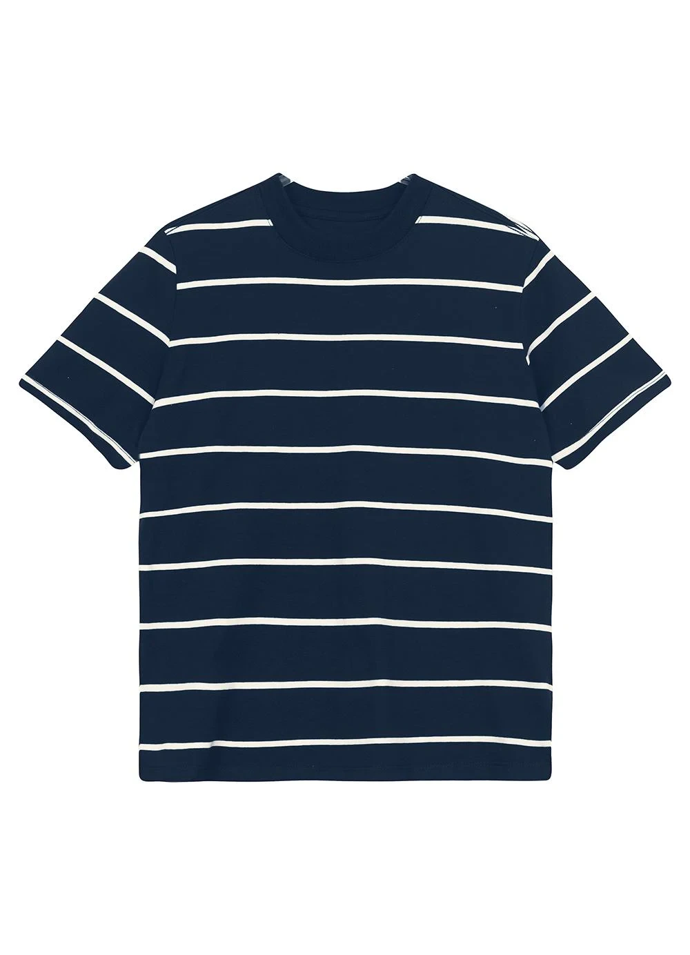 Malwee - Camiseta Feminina Listrada Azul Marinho