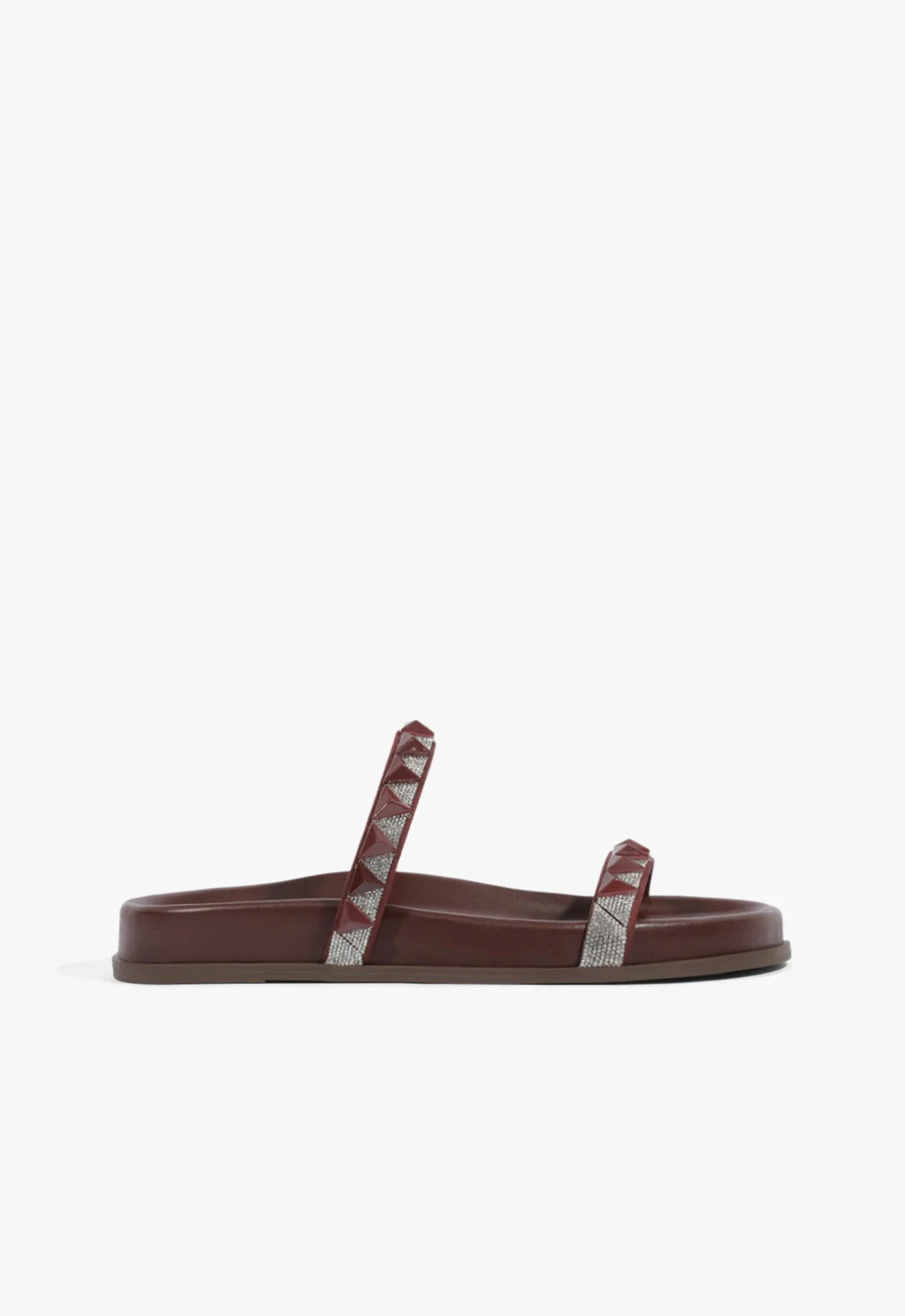 Papete Flatform Bico Redondo Vermelha