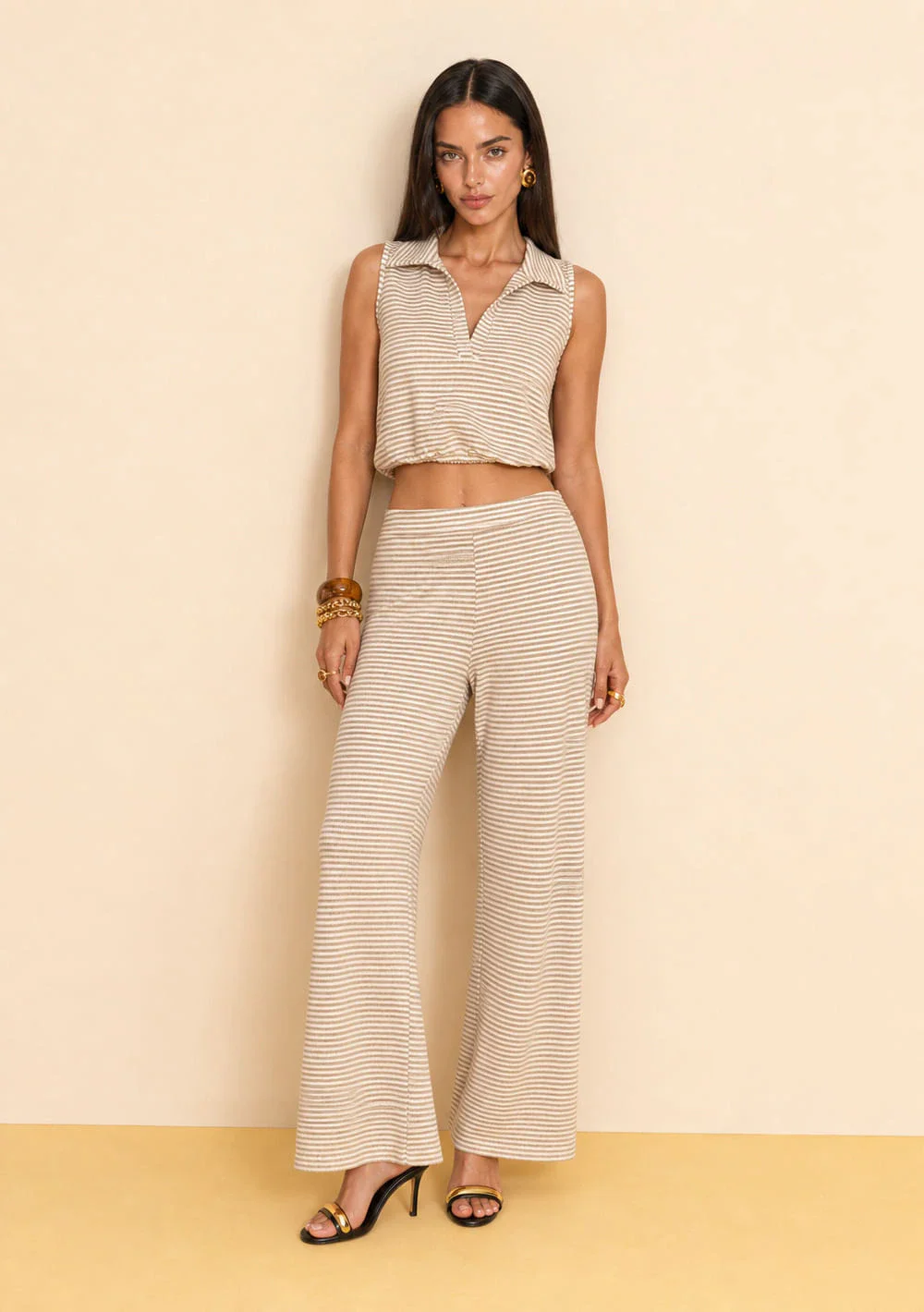 Calça Zinco Reta Alta Off White