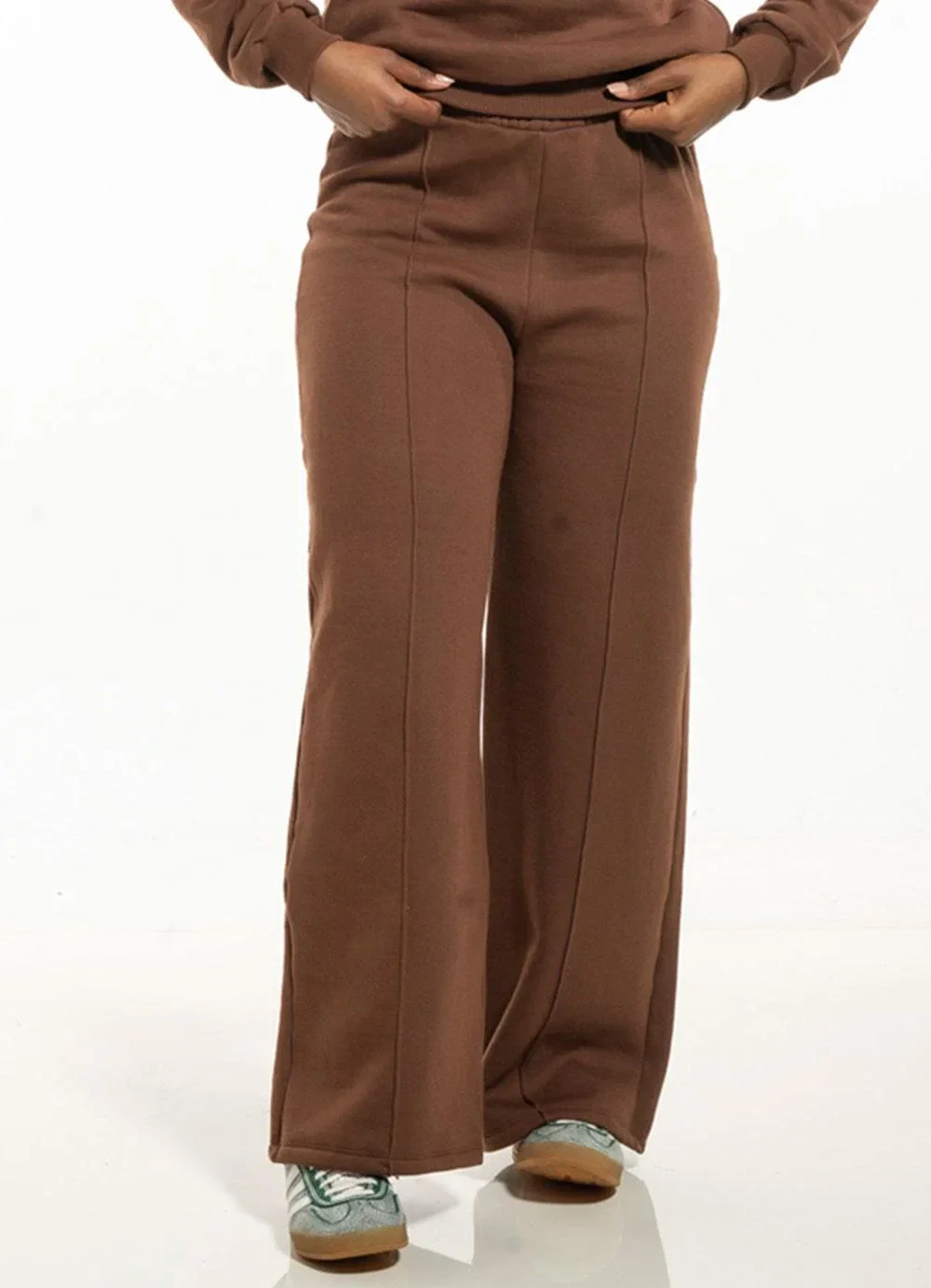 Cobertura - Calça Wide Leg Feminina Marrom