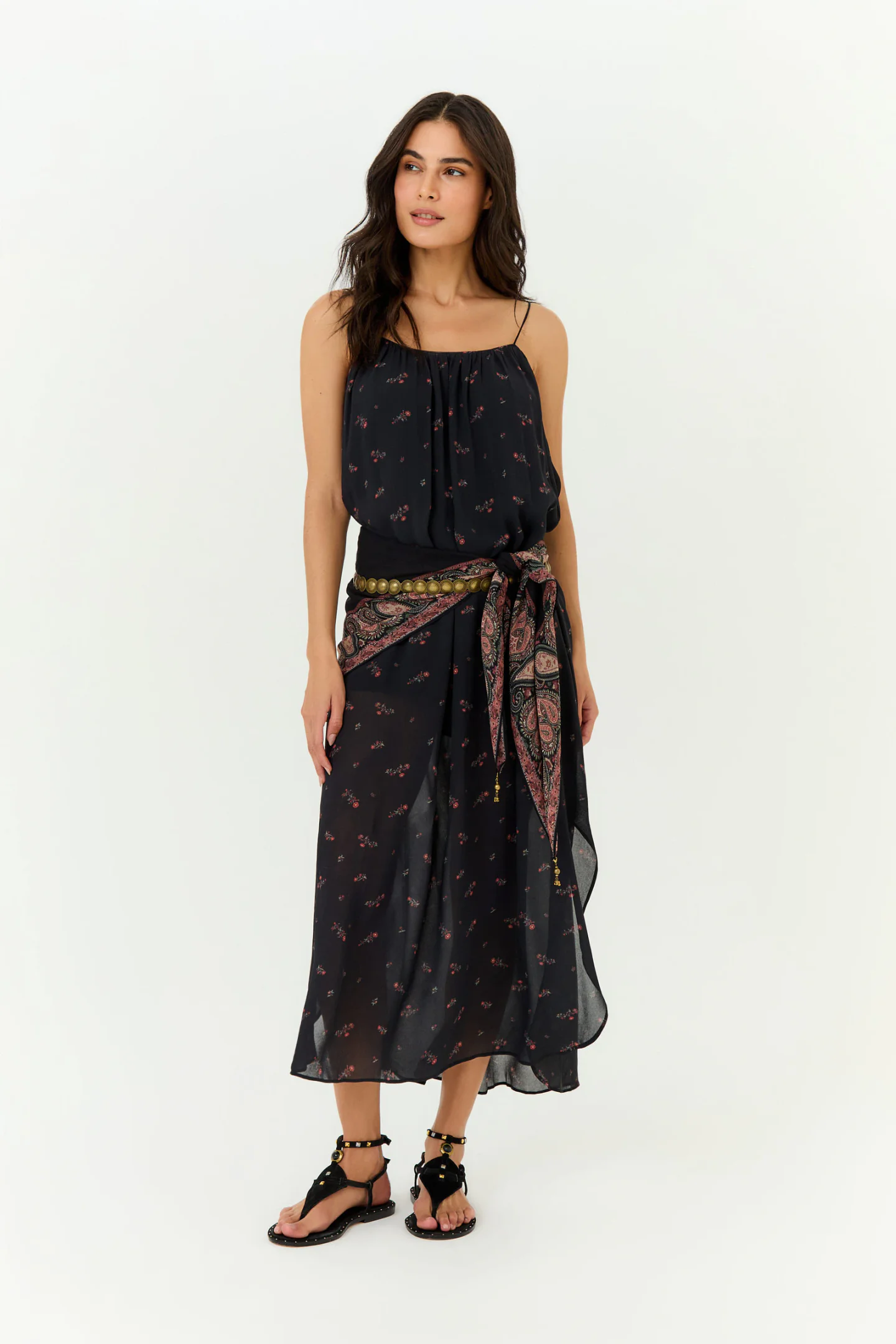 Vestido Midi Ggt Estampa Lily