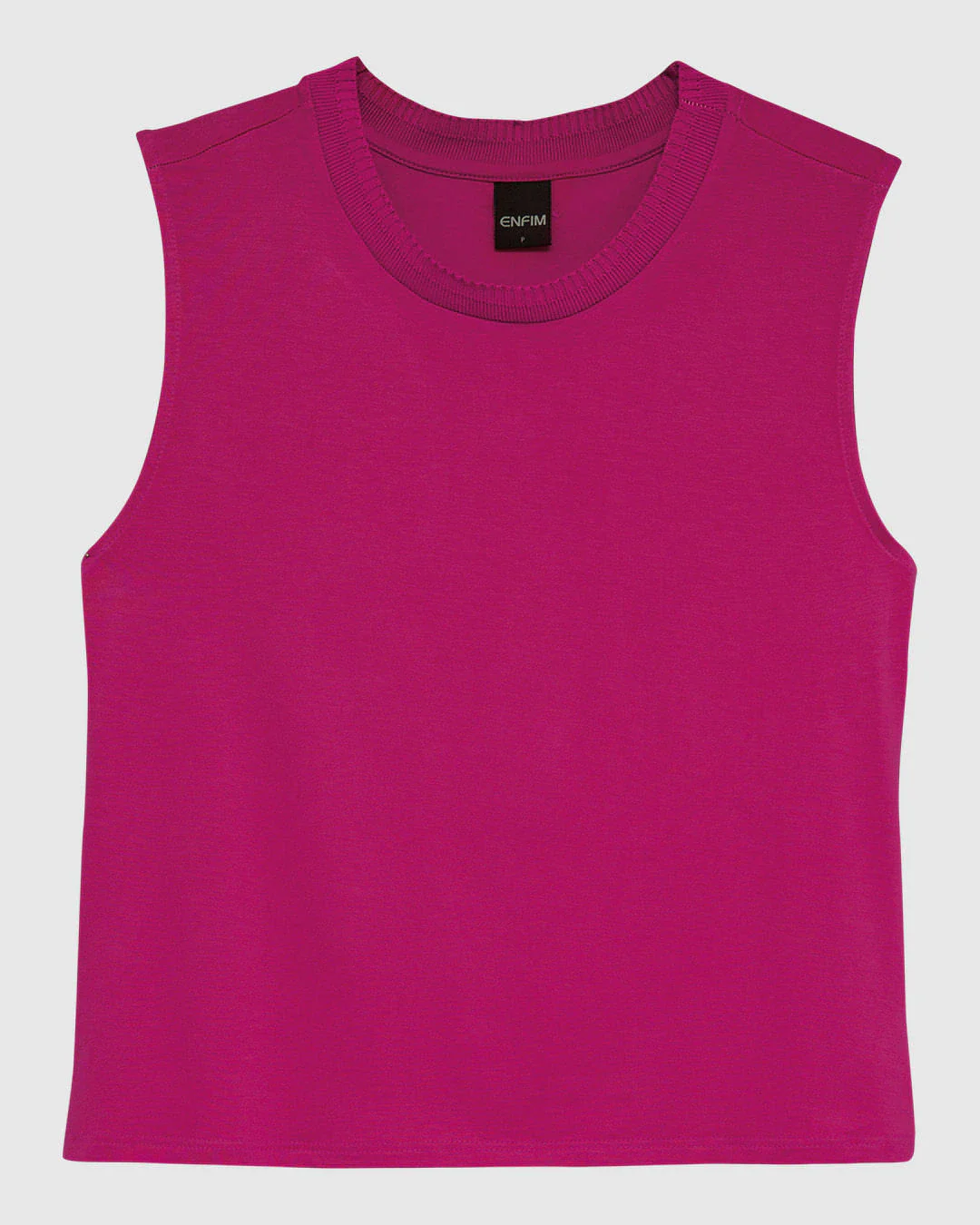 Blusa Básica Feminina Decote Redondo Em Malha Viscose Stretch - ENFIM