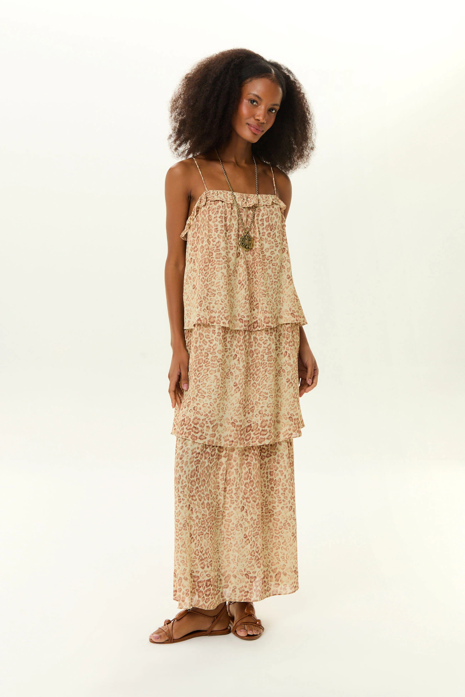 Vestido Longo Ggt Estampa Jaguar