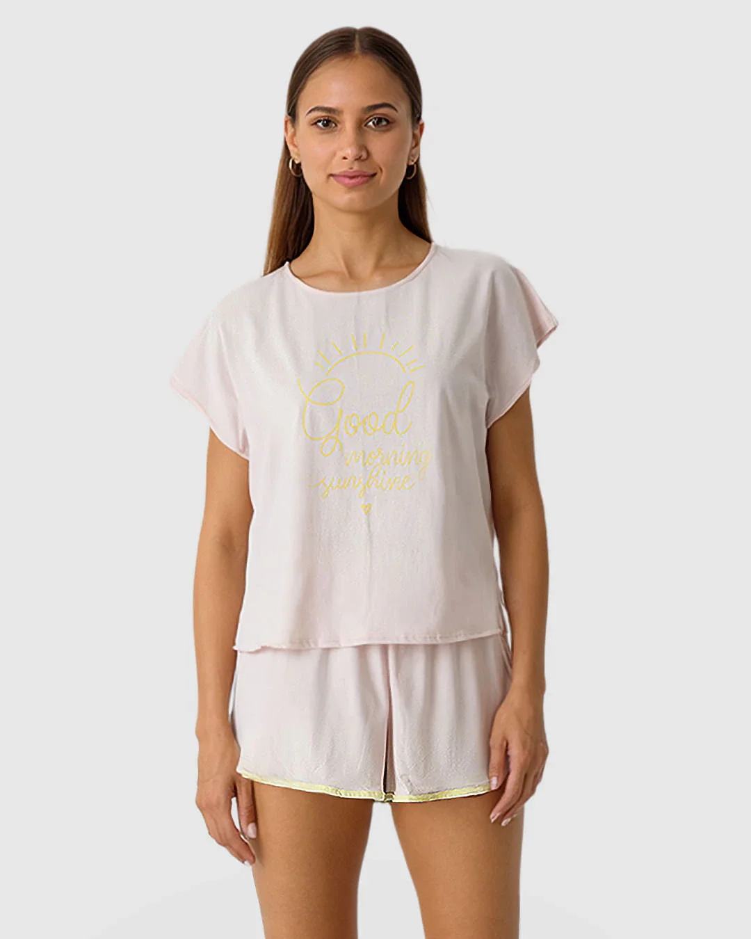 Pijama Curto Feminino Good Morning Sunshine Em Algodão
