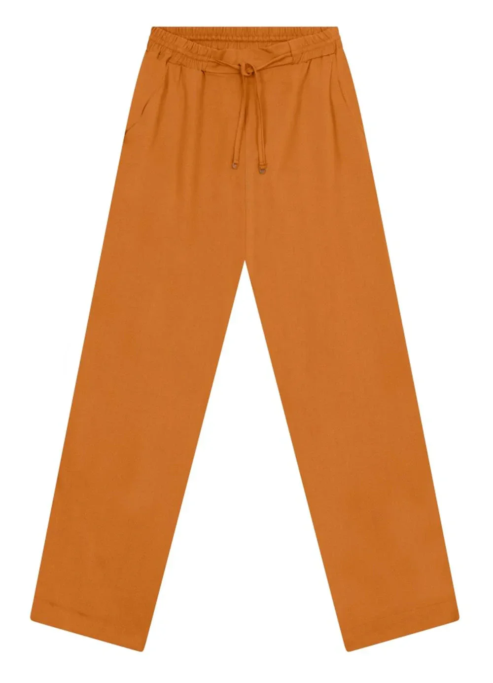 Essendi - Calça Feminina em Viscose Laranja