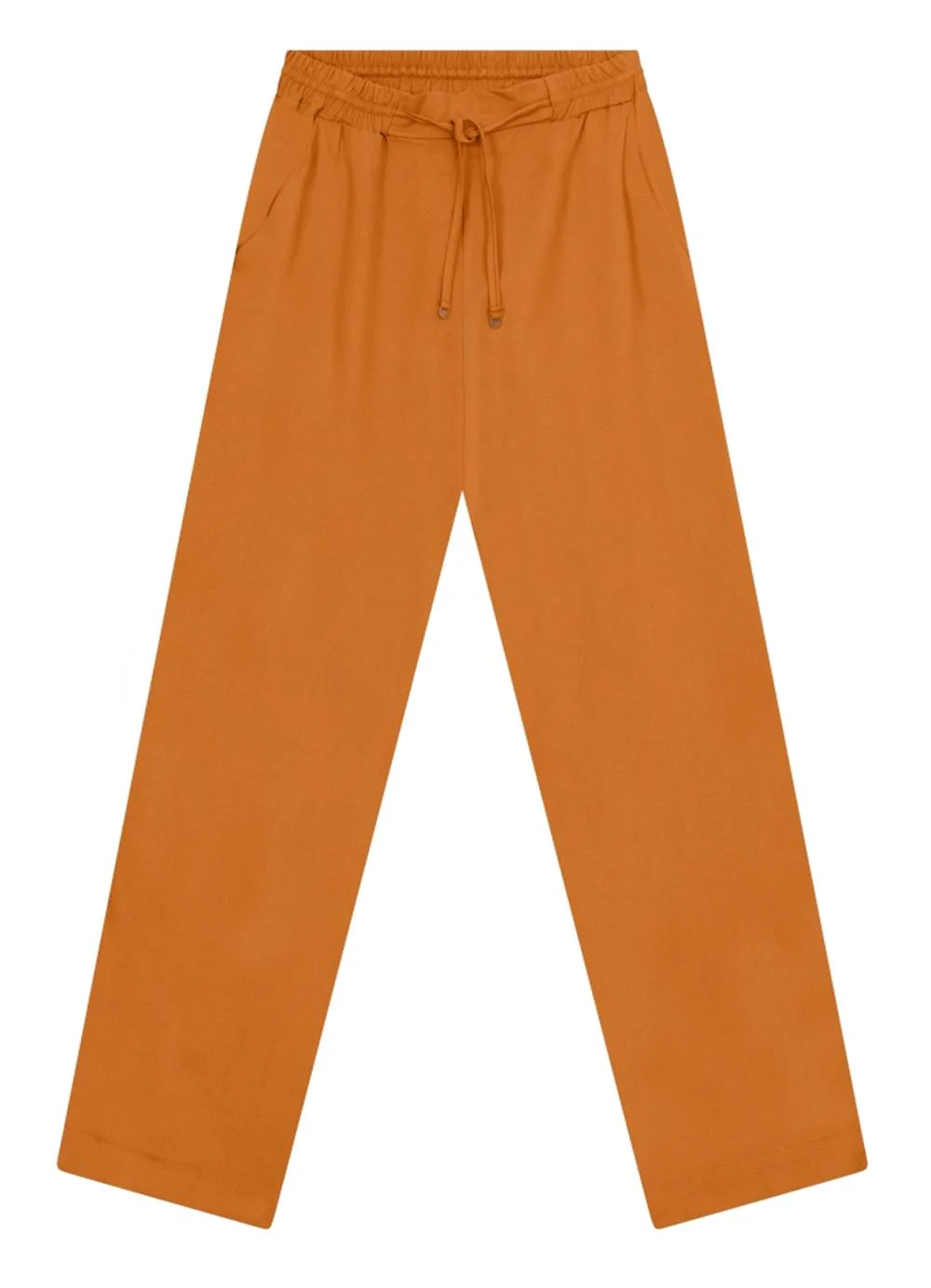 Essendi - Calça Feminina em Viscose Laranja