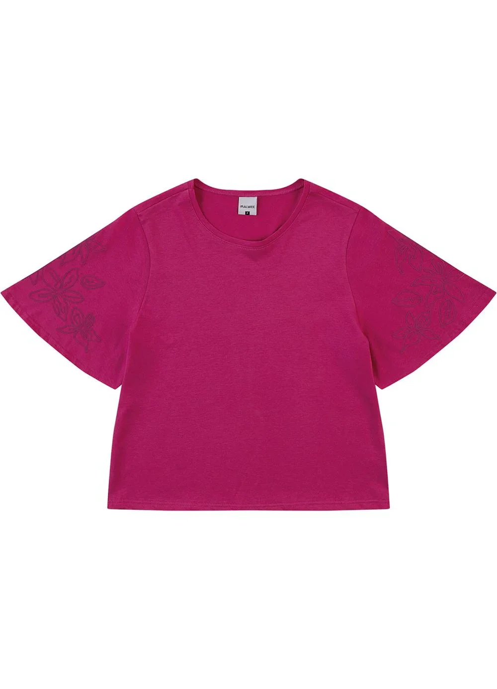 Malwee - Blusa Floral em Puff Fúcsia