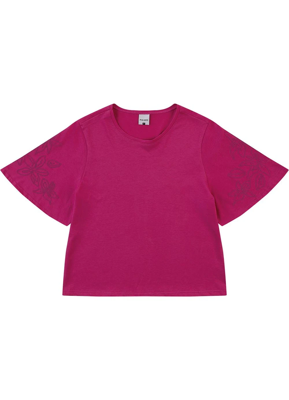 Malwee - Blusa Floral em Puff Fúcsia
