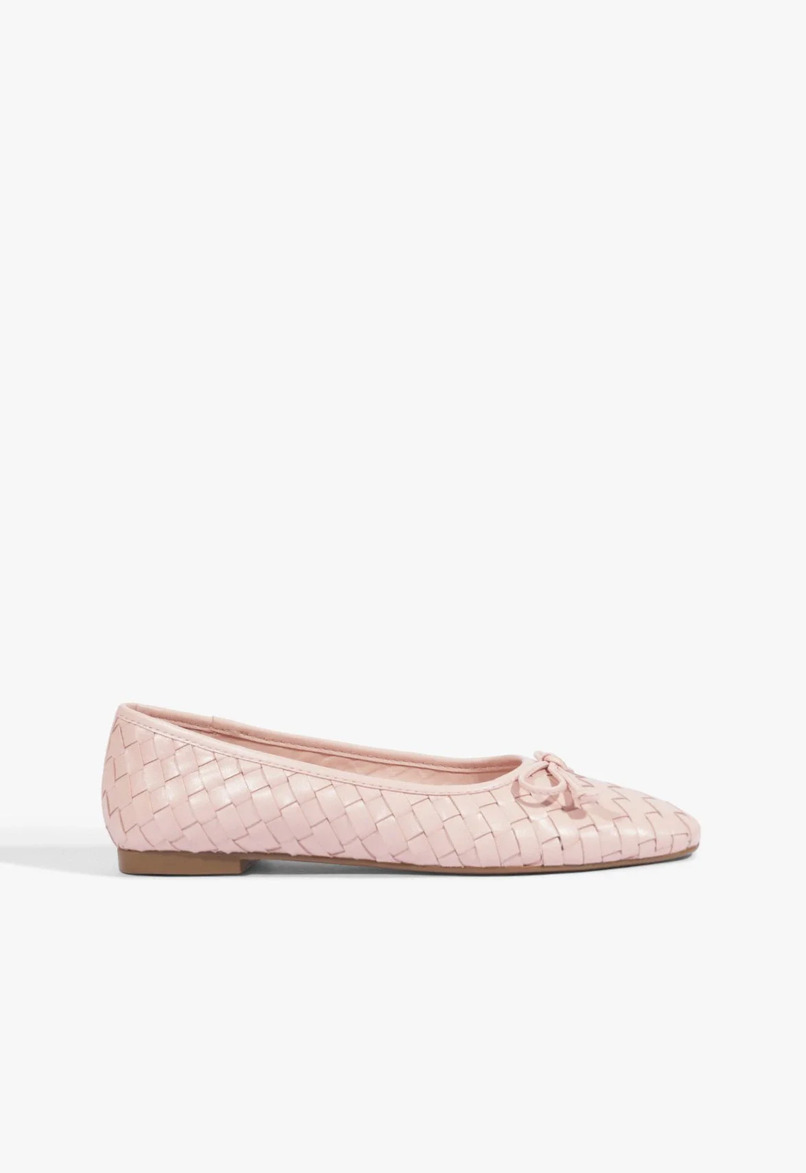 Sapatilha Arissa Woven Couro Rosa
