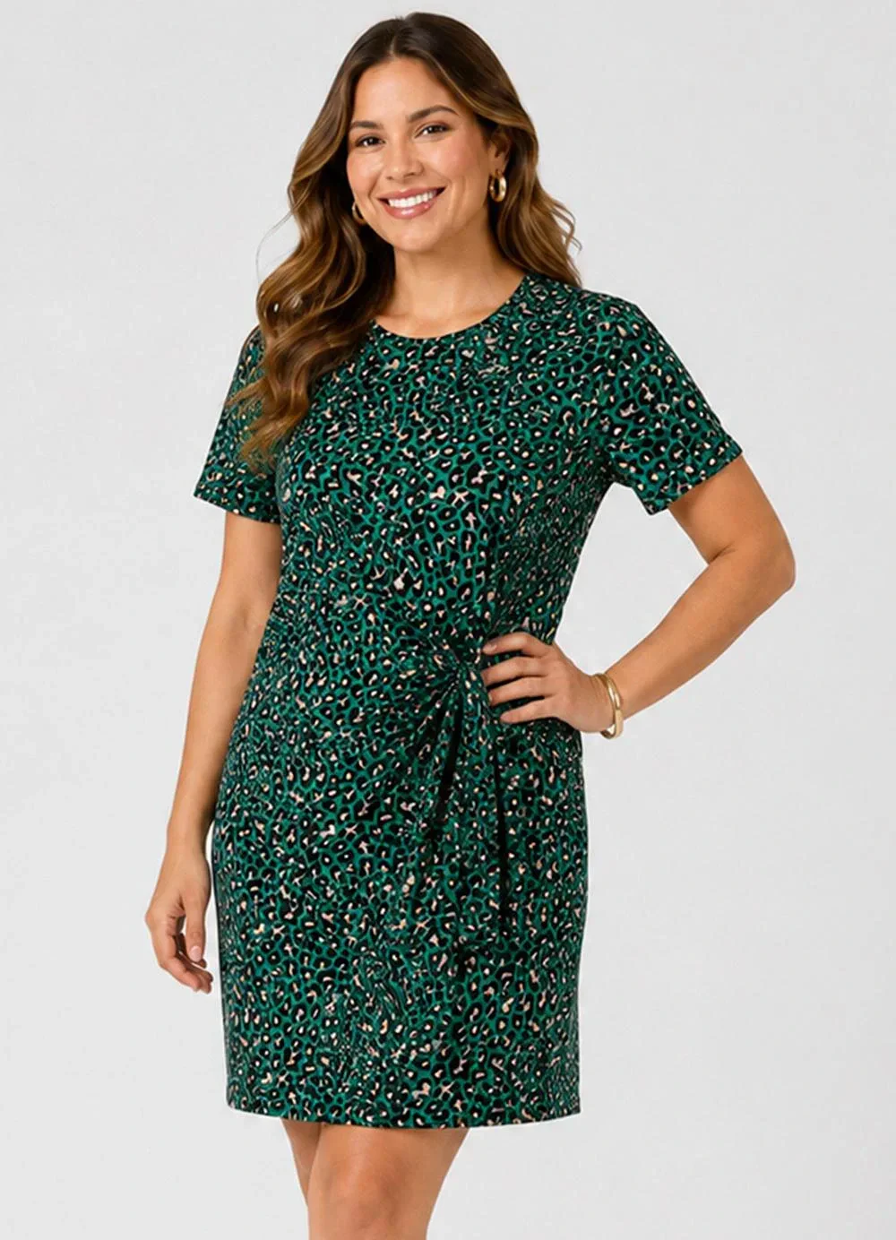 Infinita Cor - Vestido Feminino Amarração em Molde Verde