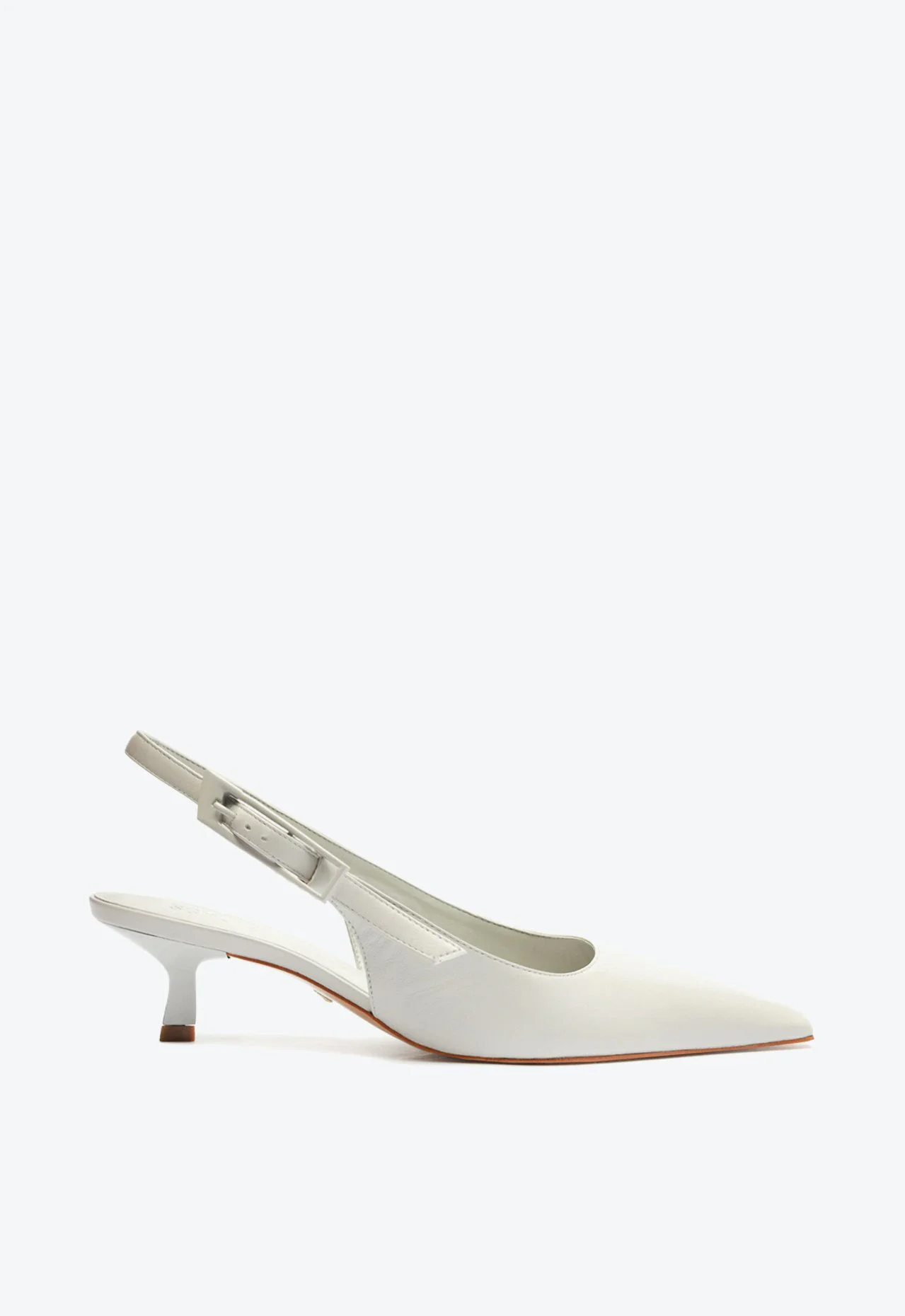 Scarpin Ciara Couro Cinza