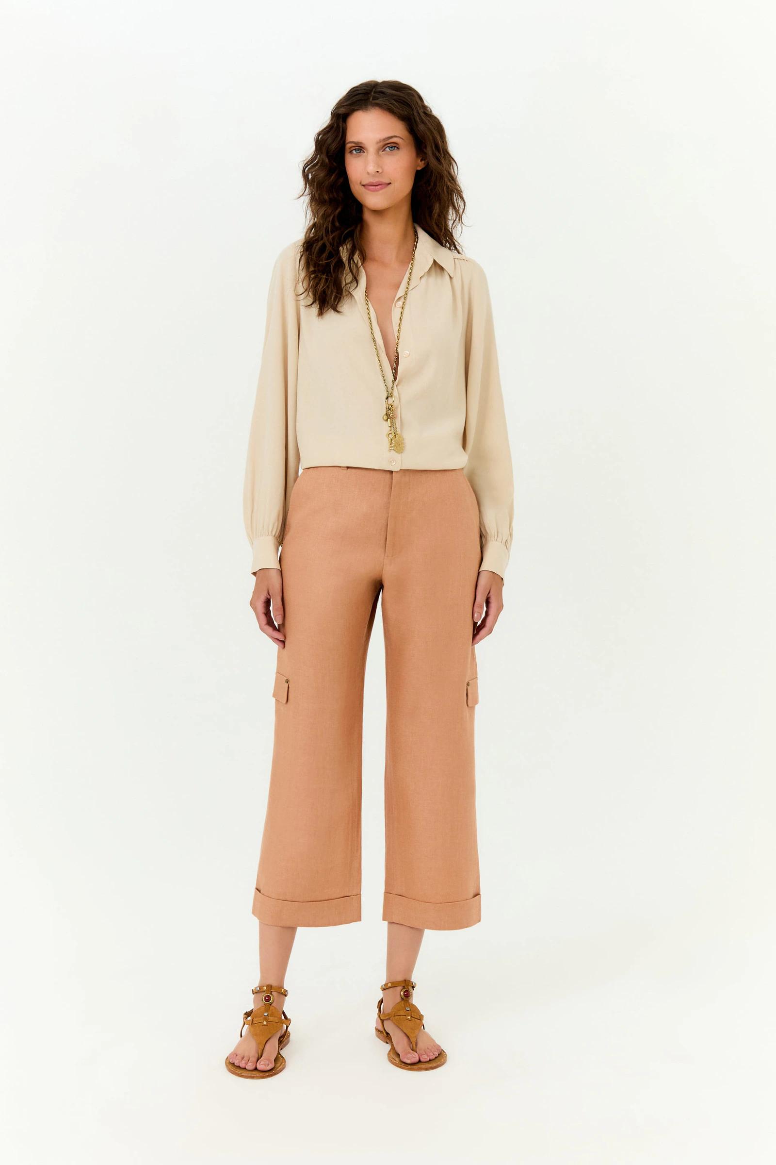 Calça Alfaiataria Utilitária Linho