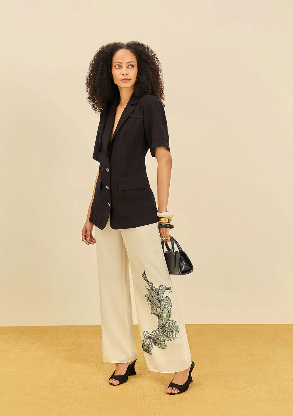 Calça Maria.Valentina Reta Alta Off White