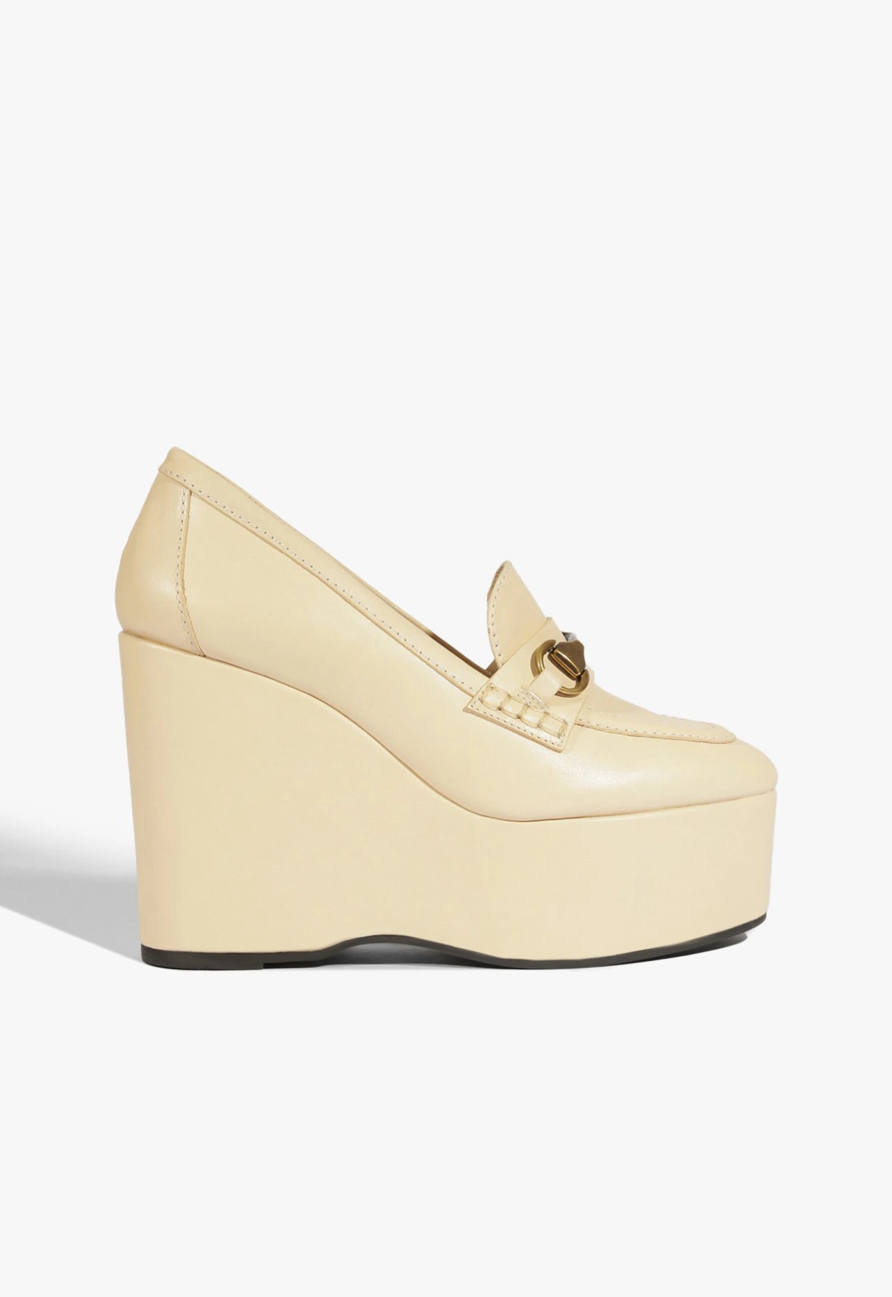 Mocassim Plataforma Angel Couro Branco