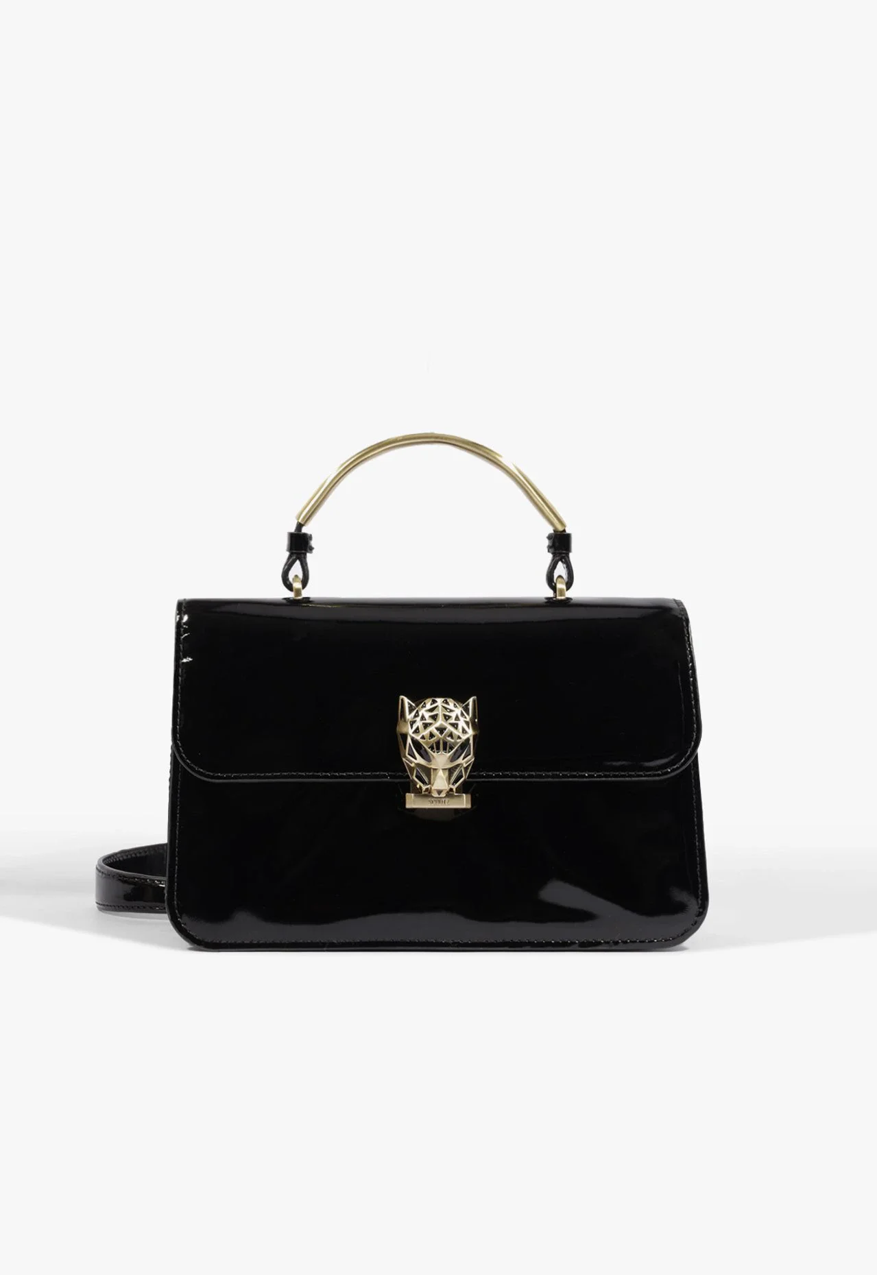 Bolsa Satchel Leoness Média Couro Preta