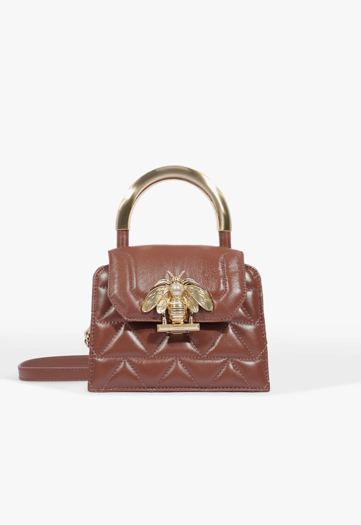 Bolsa Tiracolo Crossbody New Believe Pequena Couro Marrom
