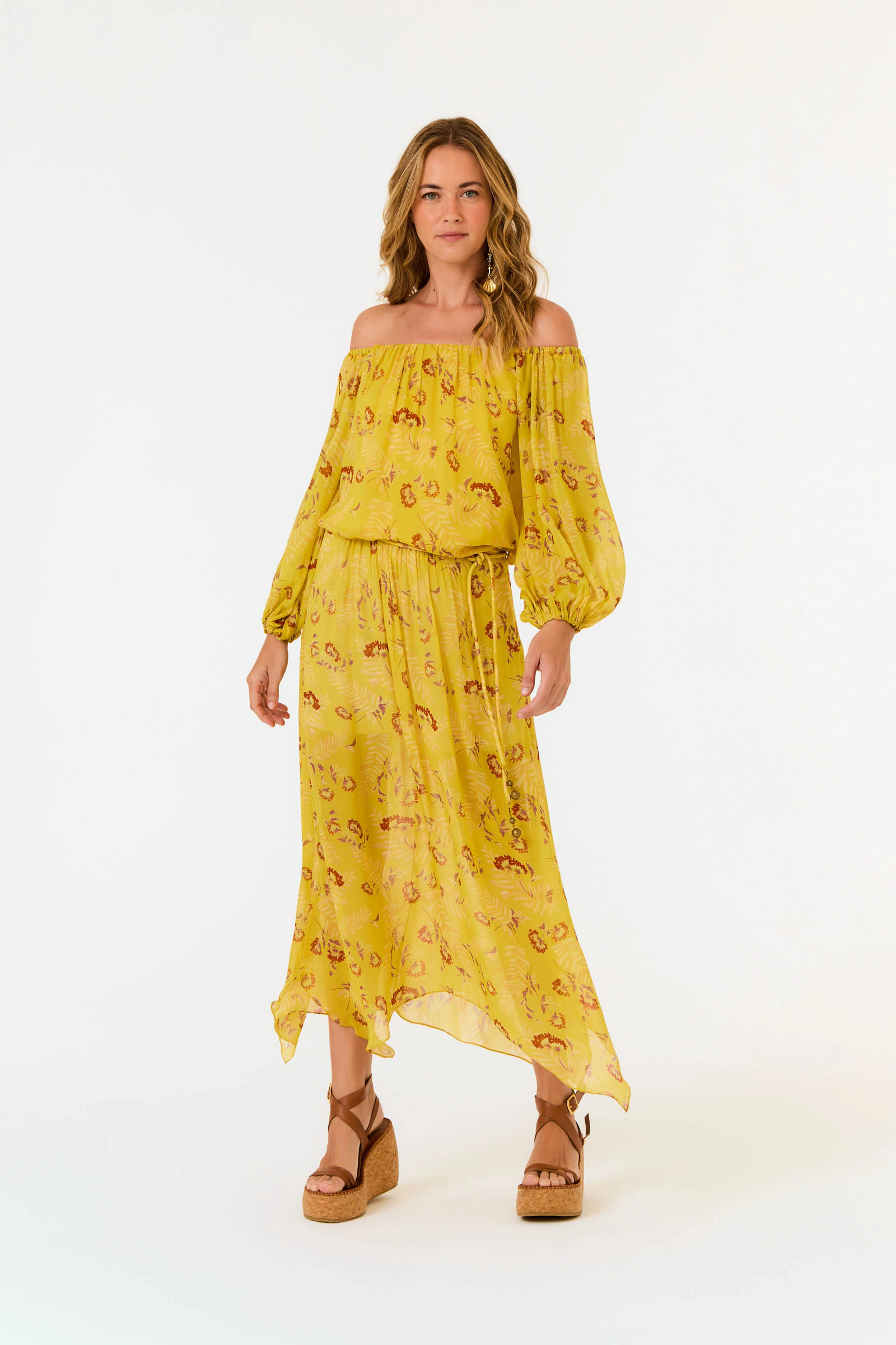 Saia Midi Ggt Estampa Daisy