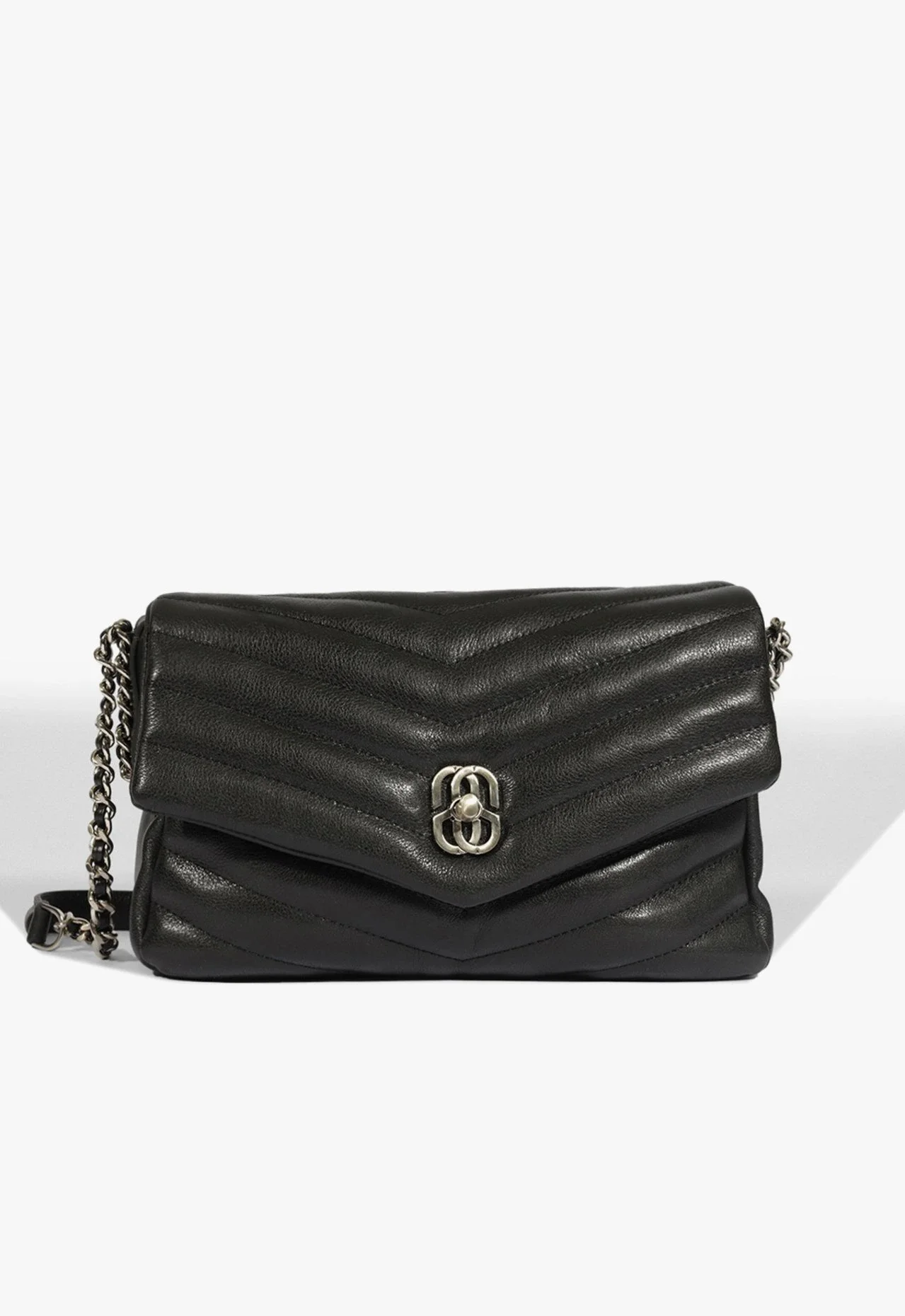 Bolsa Média Elara Couro Preta