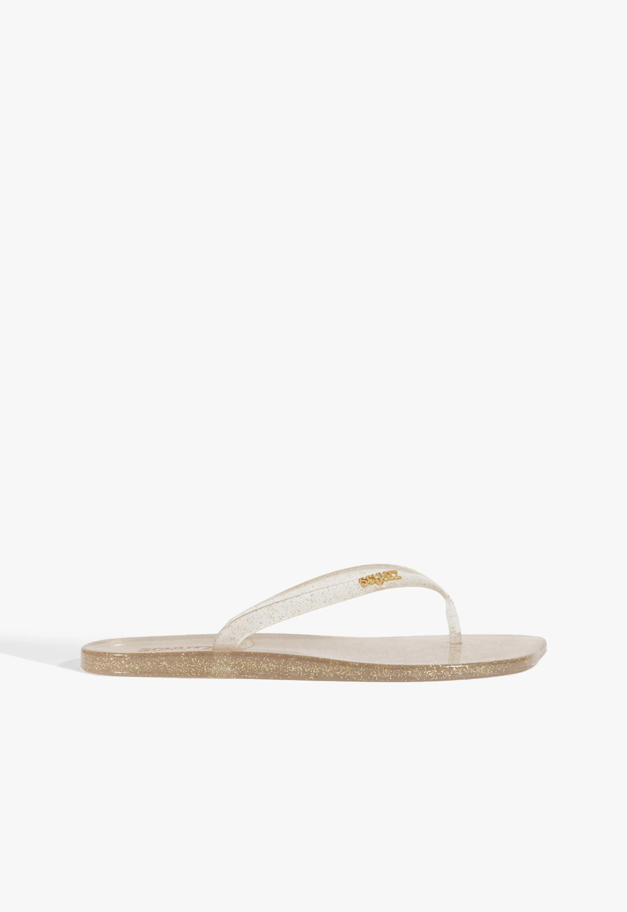 Chinelo Jelly Glitter Dourado