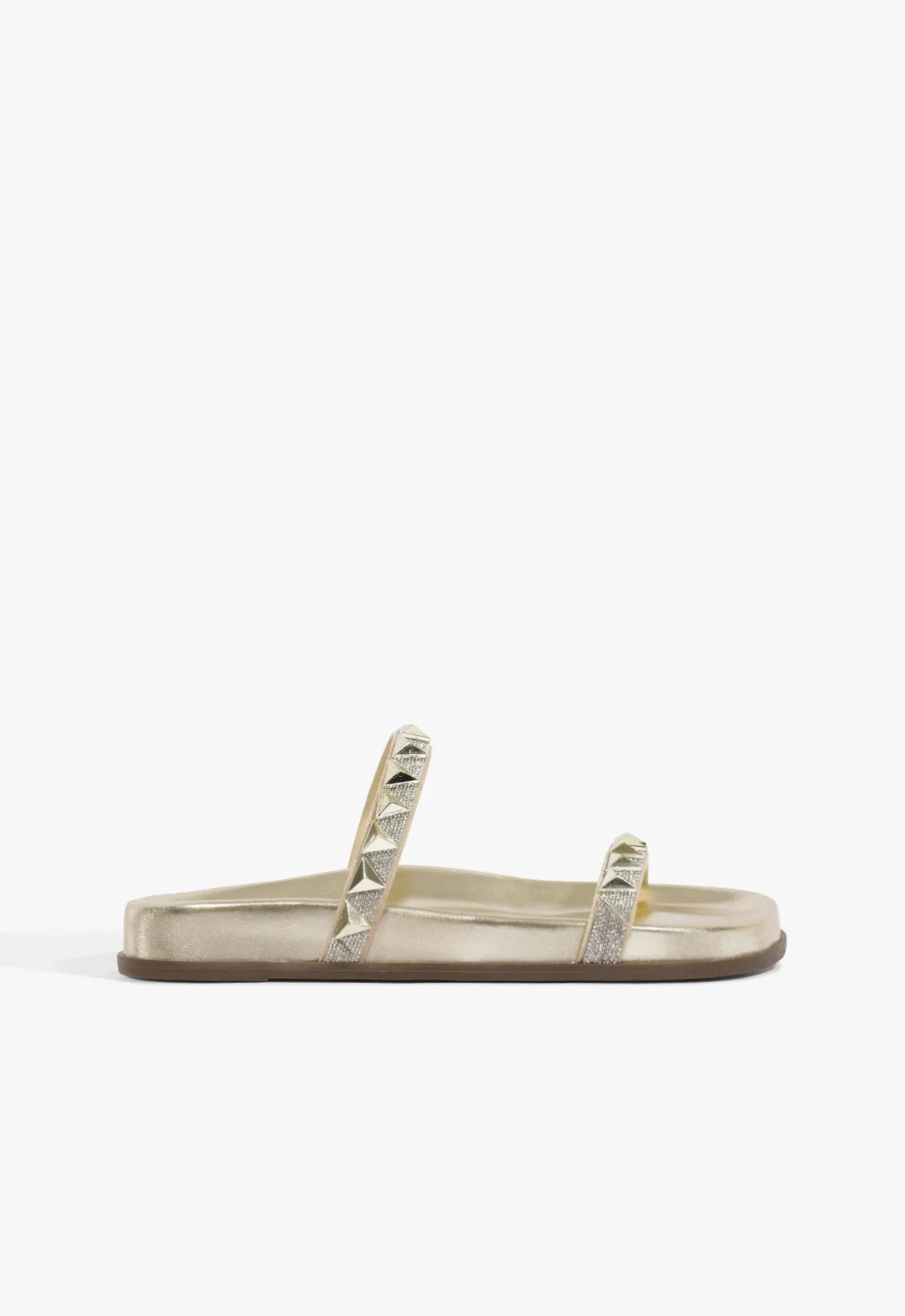 Papete Flatform Bico Redondo Dourada