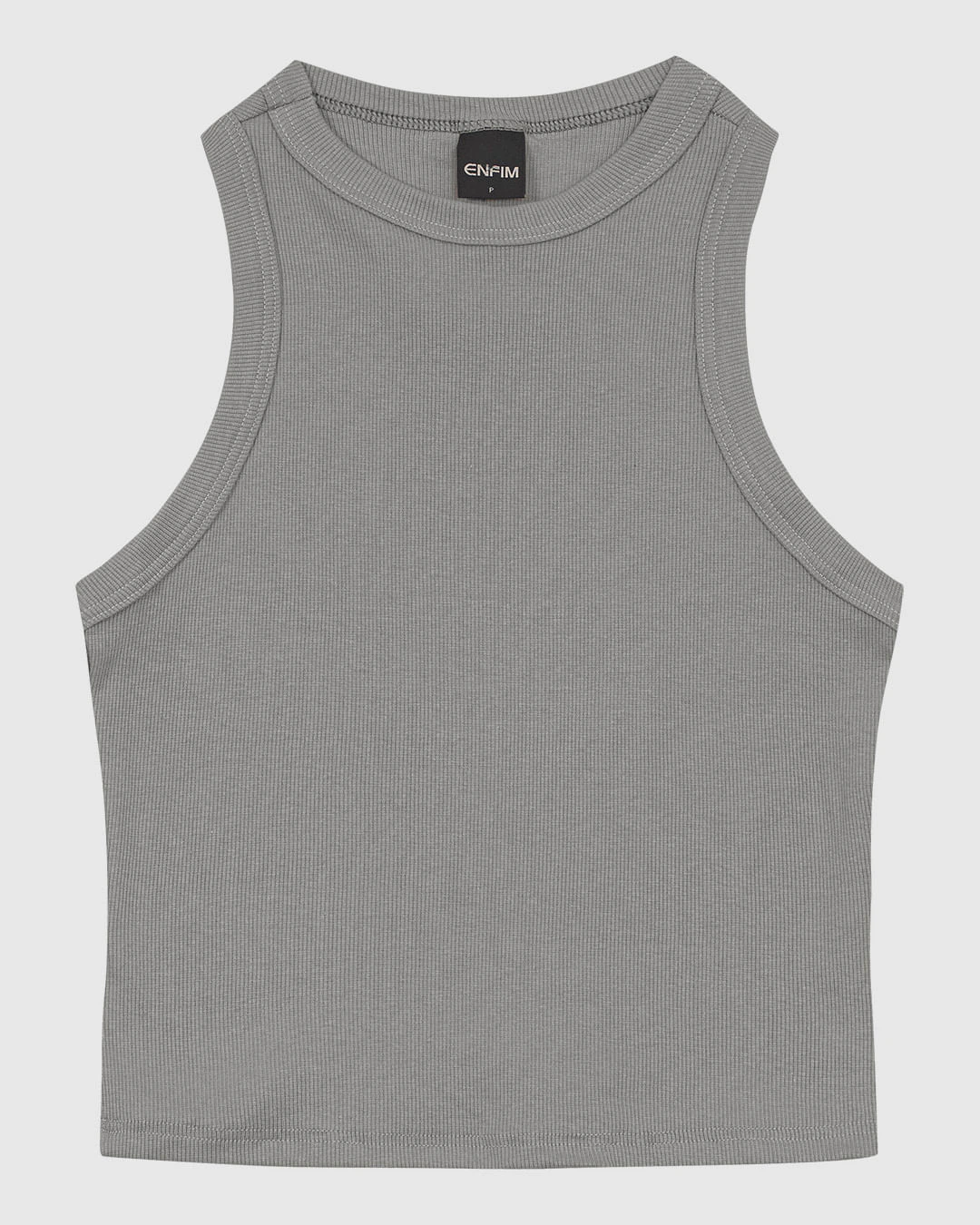 Regata Feminina Decote Halter Neck Em Ribana - ENFIM