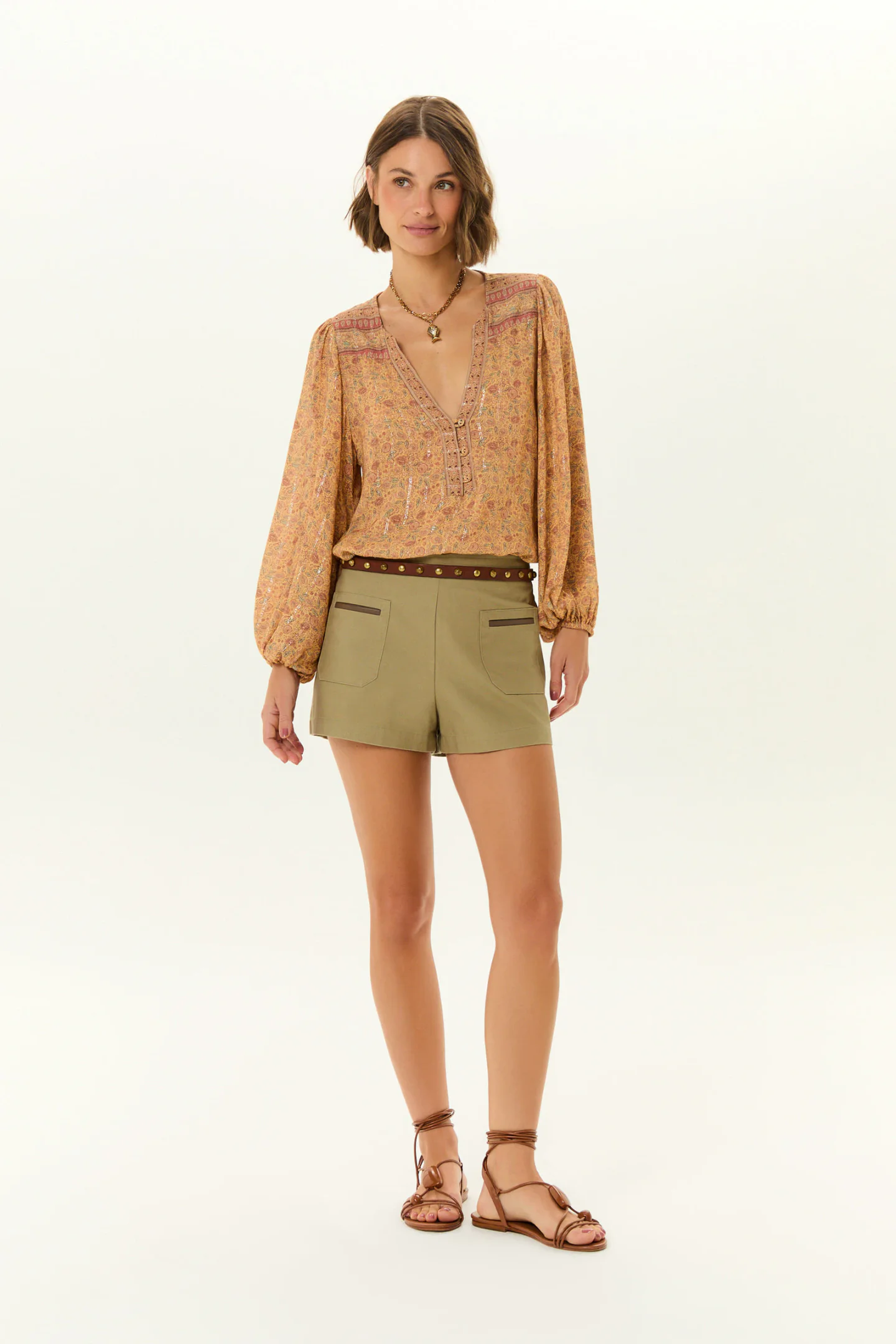 Short Bolso Couro