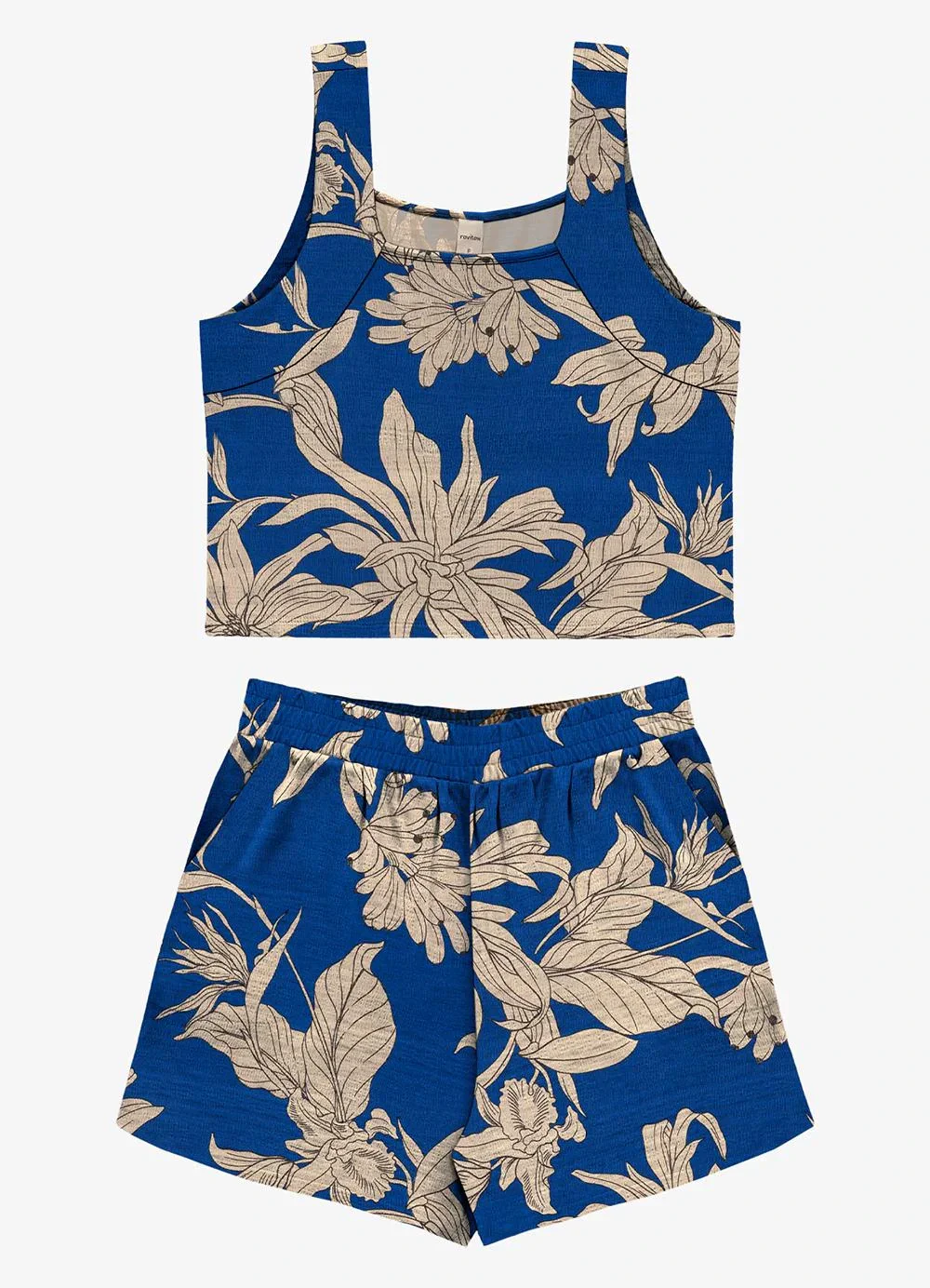 Rovitex - Conjunto Regata com Shorts Feminino Azul