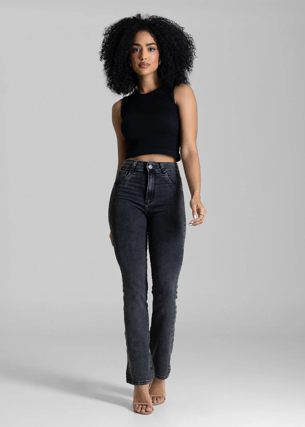 Calça Jeans Sawary Reta - 284161 PRETO